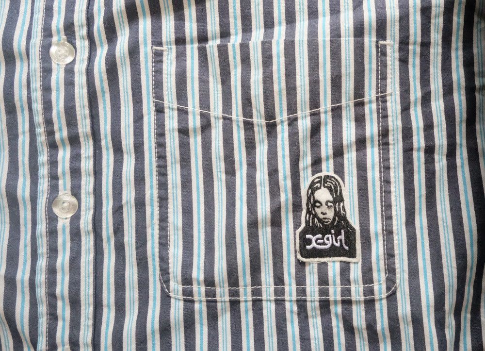 X-LARGE X-Girl Face Striped Shirt Size US M / EU 48-50 / 2 - 2 Thumbnail