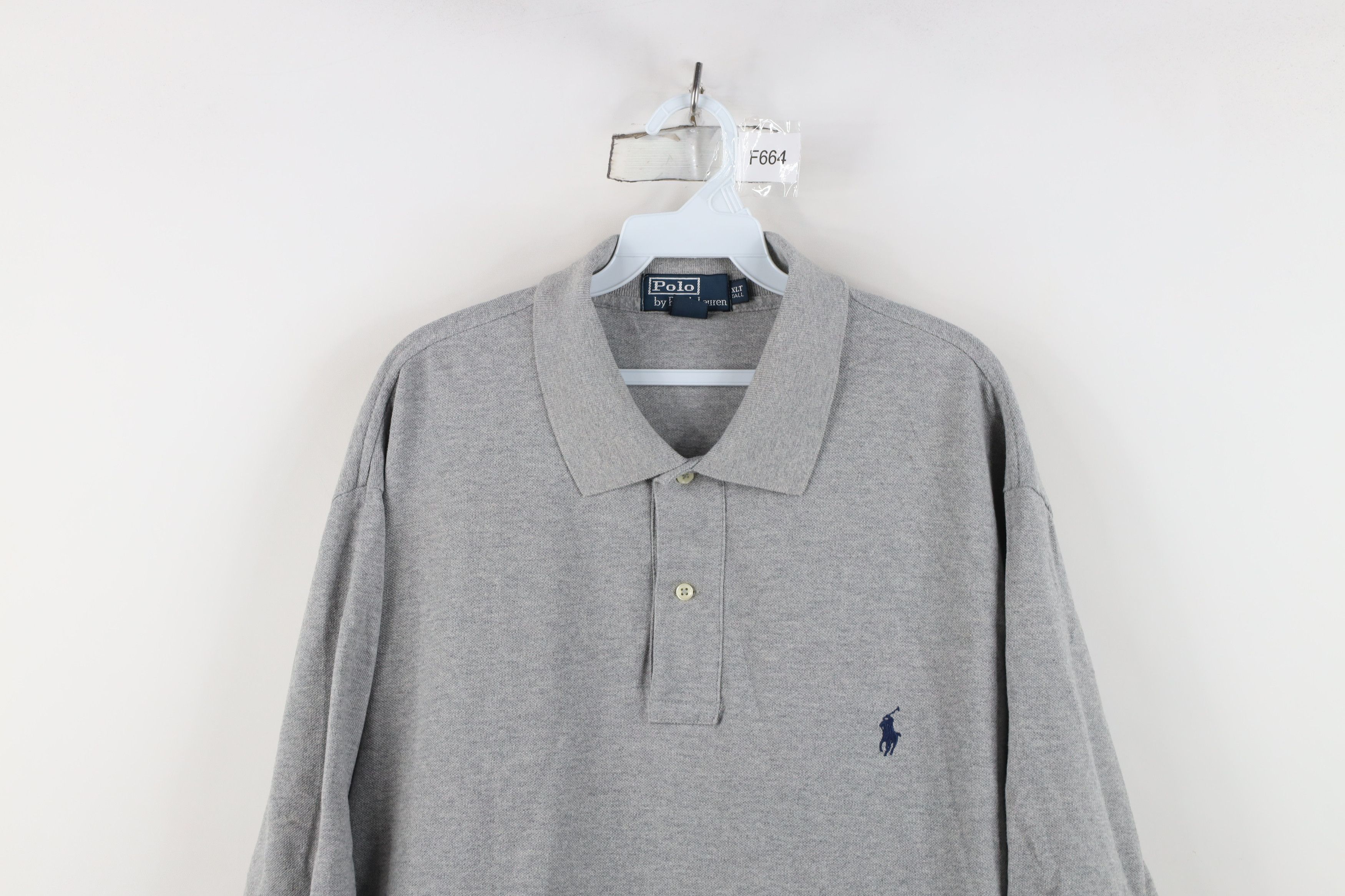 Ralph Lauren Vintage 90s Ralph Lauren Knit Collared Golf Polo Shirt Gray Size US XL / EU 56 / 4 - 2 Thumbnail