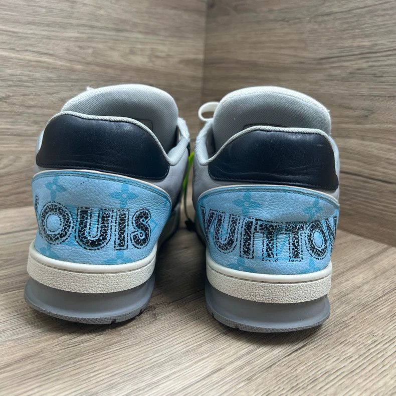 Louis Vuitton Louis Vuitton Trainer Grey-Blue Velcro Shoes Size US 9 / EU 42 - 3 Thumbnail
