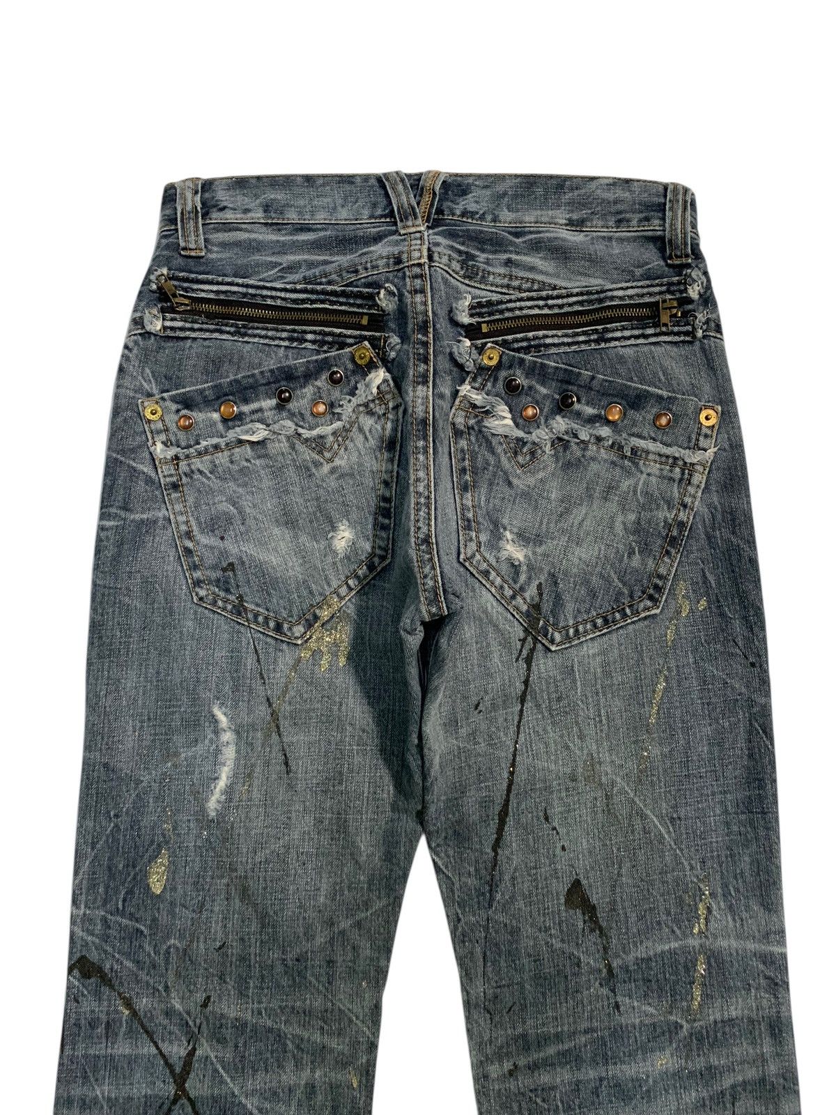 Tornado Mart FLARE SORRIDERE RUSTY JAPANESE PUNK DISTRESSED DENIM Size US 30 / EU 46 - 7 Thumbnail