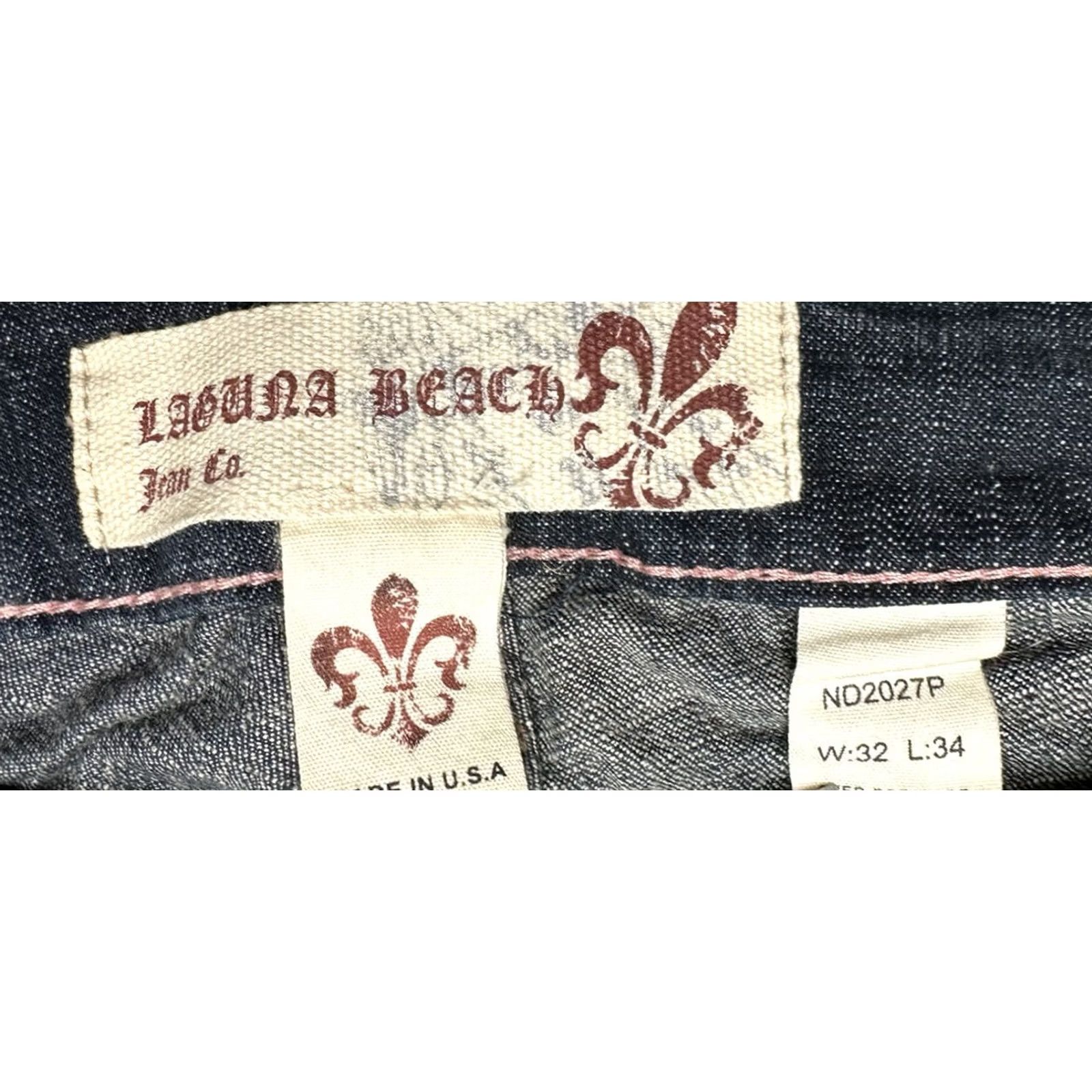 Vintage VINTAGE Laguna Beach Jeans Womens 30 x 32 Suede Pocket Fleur D Lis Boot Cut ND2027P Regular Women Size 30" / US 8 / IT 44 - 5 Thumbnail