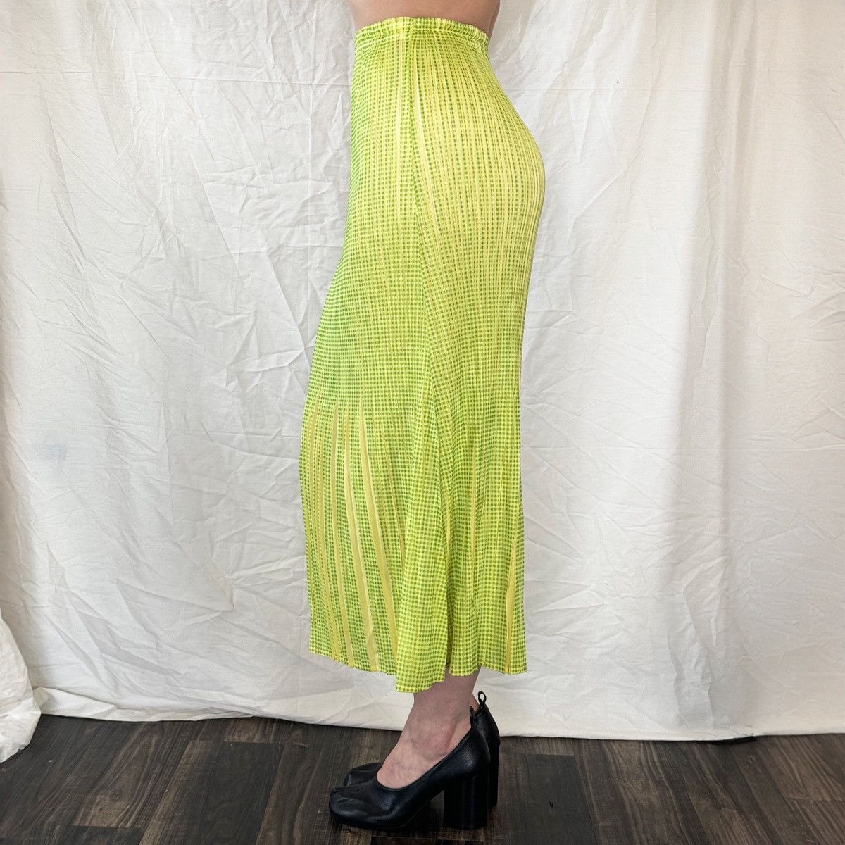 Issey Miyake × Pleats Please Issey Miyake Pleats Please Gingham Midi Skirt Size 28" / US 6 / IT 42 - 3 Thumbnail
