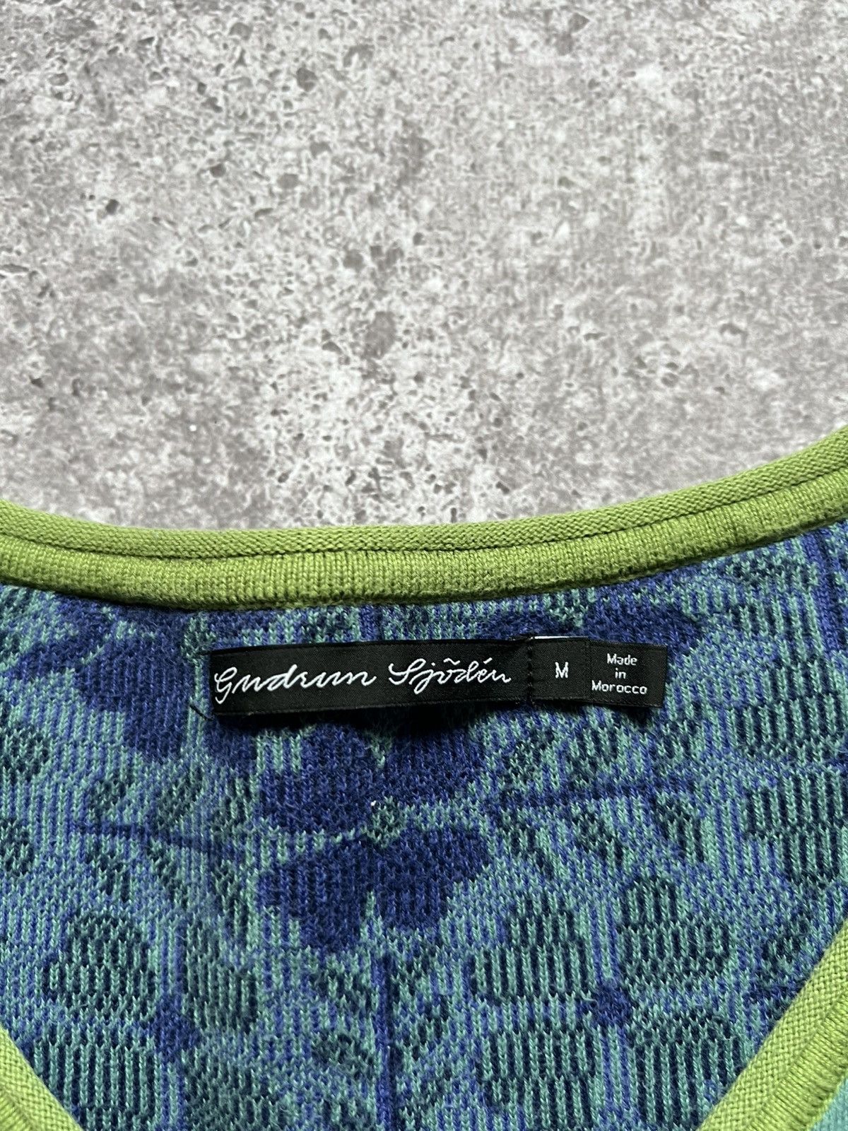 Designer Gudrun Sjoden Floral Print Cotton Cardigan Sweater Size M / US 6-8 / IT 42-44 - 9 Thumbnail