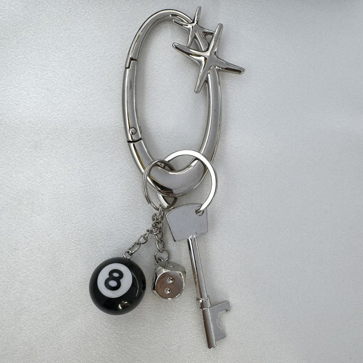 Other 8 Ball Keychain Key Ring Car Key Pants Chain for Men Women Size ONE SIZE - 2 Thumbnail