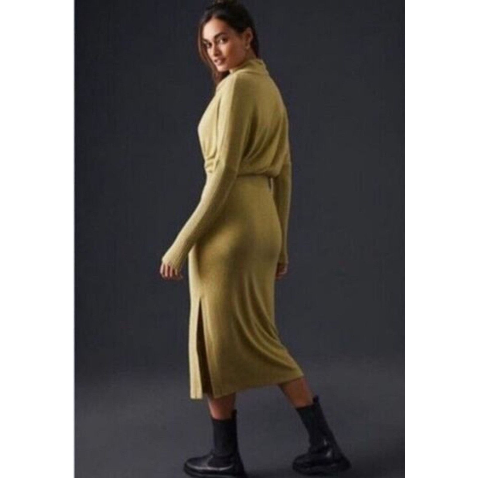 Anthropologie Anthropologie Daily Practice Arabella Drapey Cowl Neck Moss Size L / US 10 / IT 46 - 3 Thumbnail