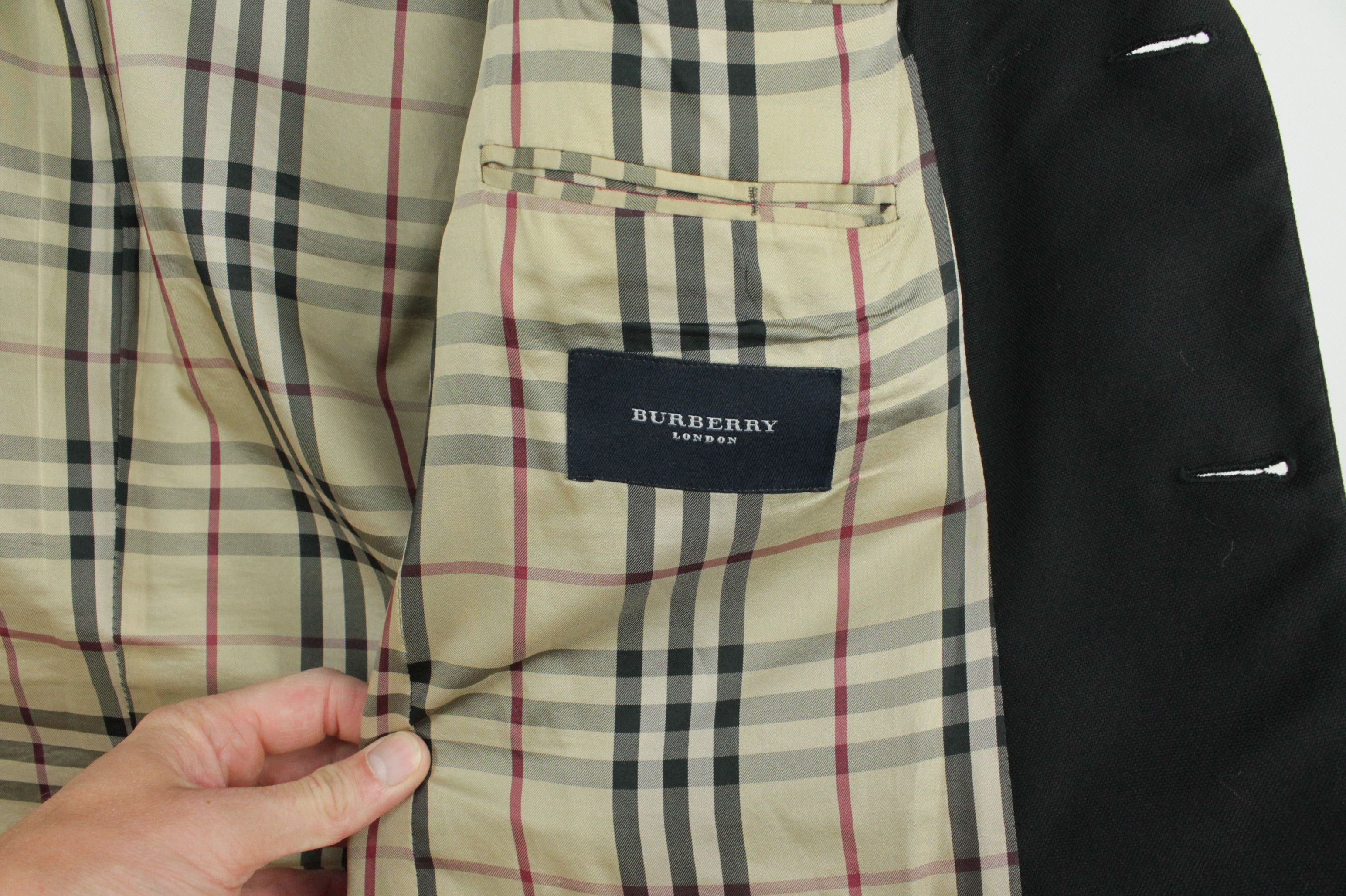 Burberry Burberry Nova Check Lining Gold BTN Black Blazer Jacket Size US L / EU 52-54 / 3 - 9 Thumbnail