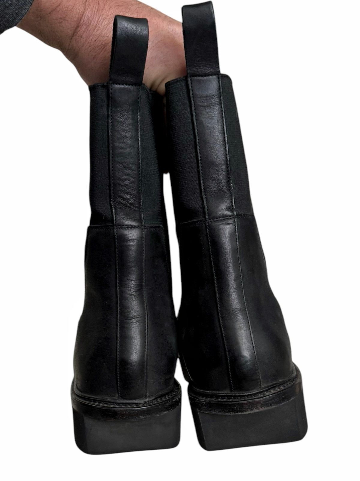 Rick Owens Oiled Leather Megatooth Sole Bozo Boot Size US 12 / EU 45 - 3 Thumbnail