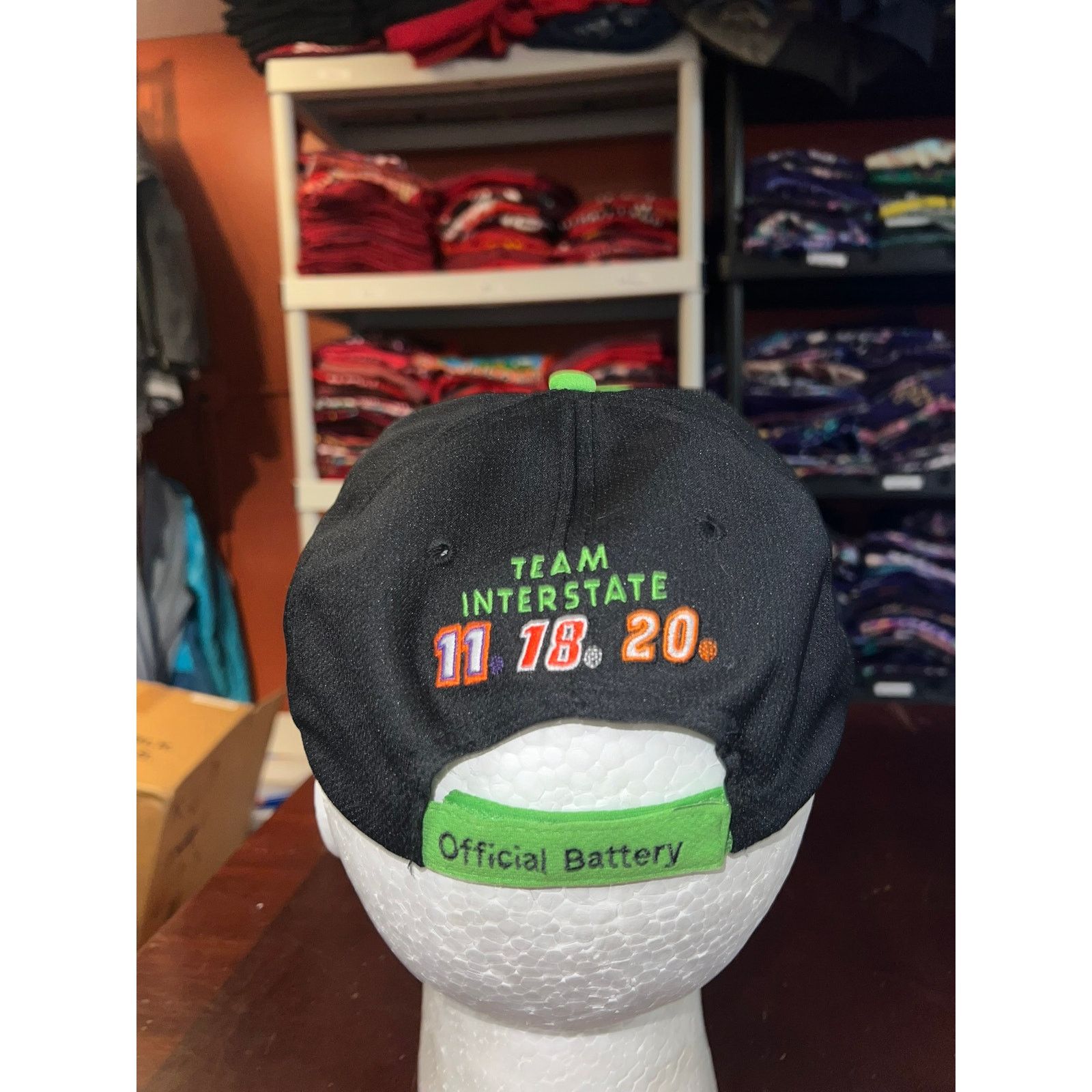 Vintage Interstate Racing Hat Batteries Green Black Race Headwear Size ONE SIZE - 4 Thumbnail