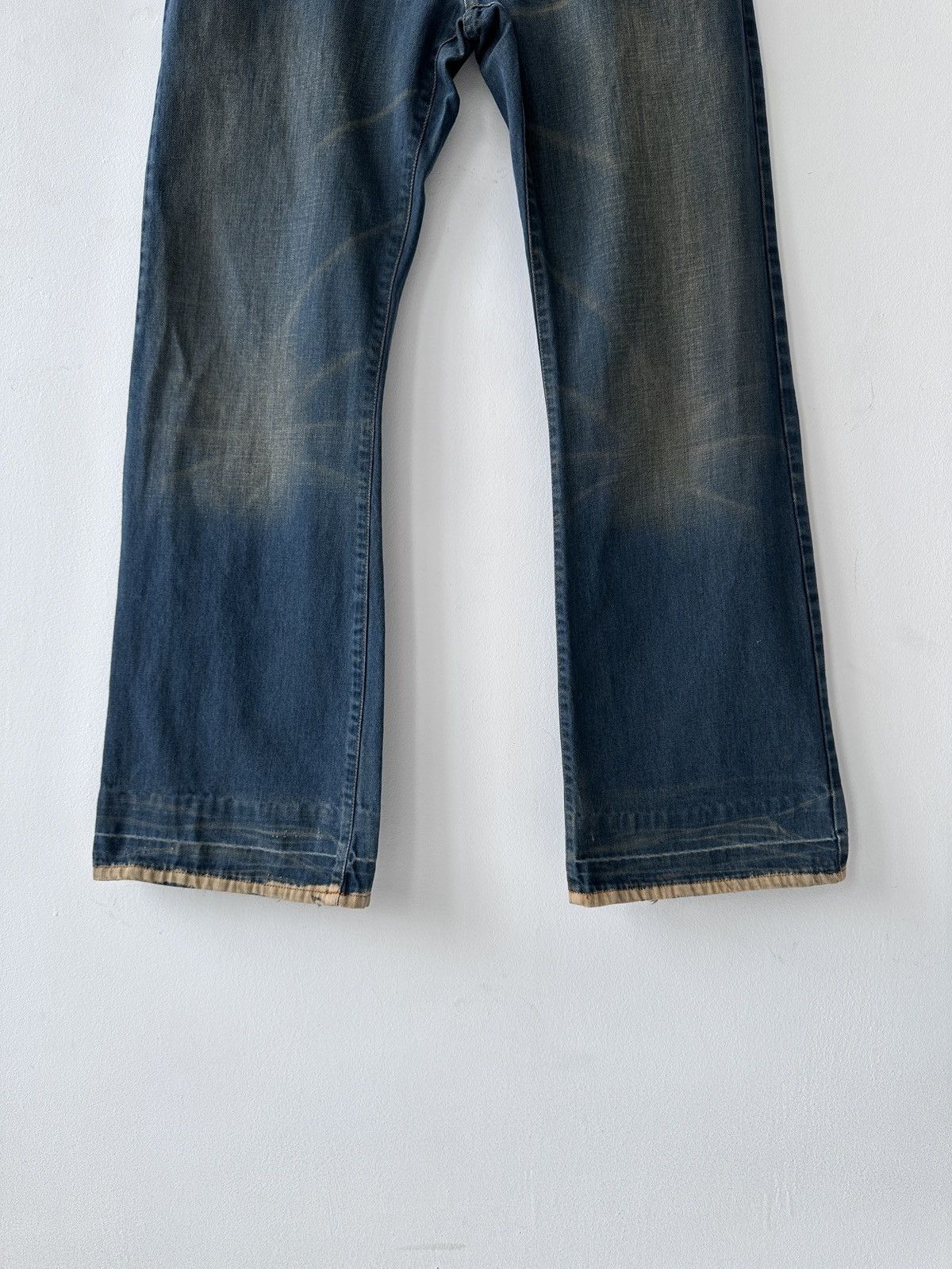 If Six Was Nine × Japanese Brand Distressed Flare Baggy Wide Leg Denim Jeans DKNY Size US 34 / EU 50 - 5 Thumbnail