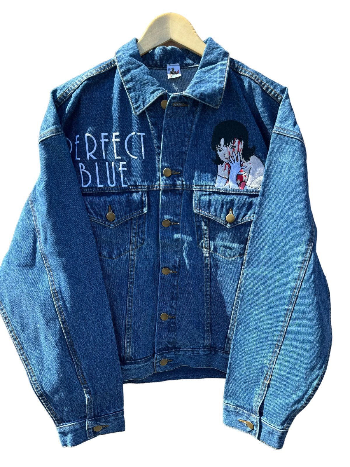 Image of Perfect Blue Anime Denim Jacket Movie Promo Grantz, Men's (Size XL)