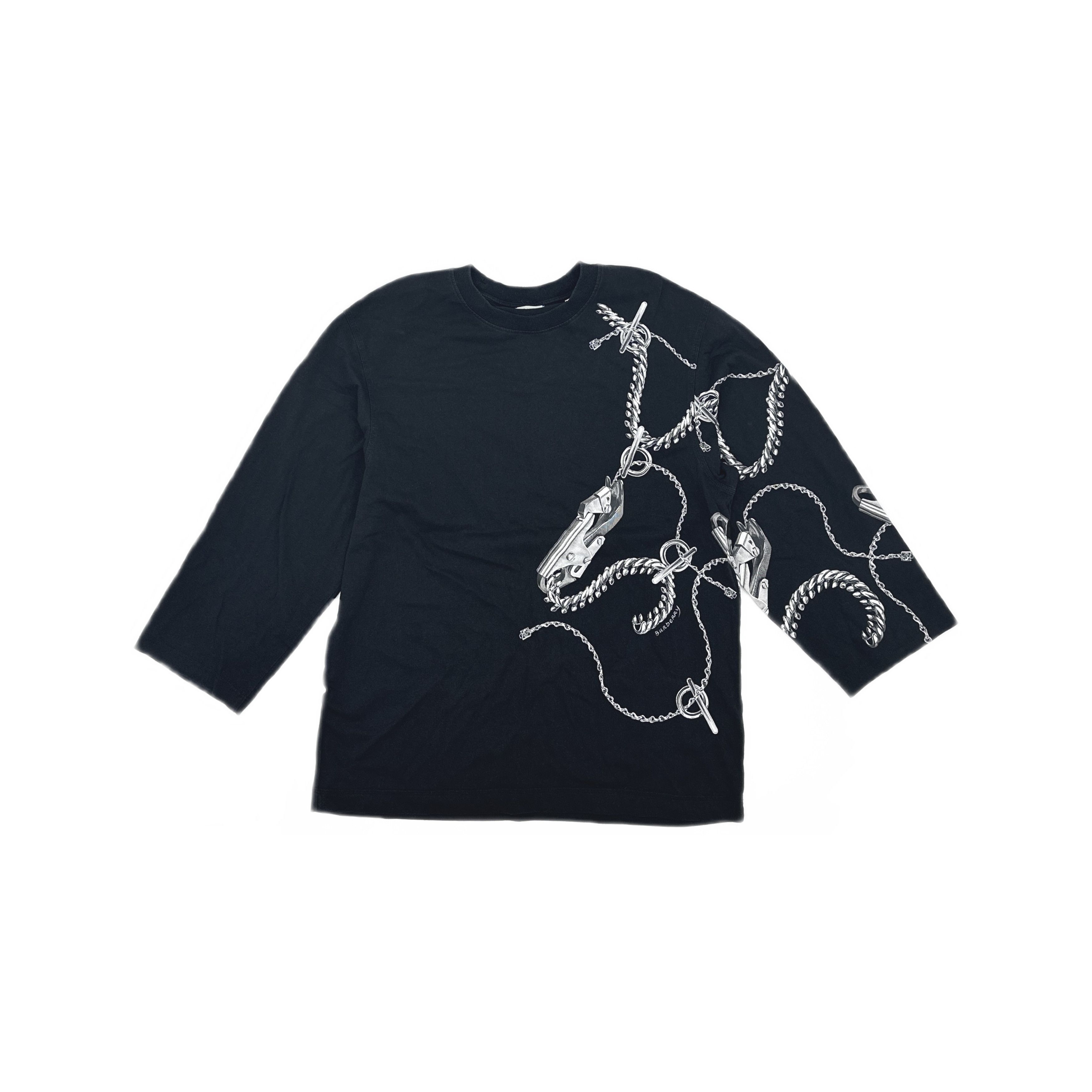 BURBERRY BLACK LABEL ロンT Burberry Burberry Black Label Japan Exclusive V-Neck Long Sleeve