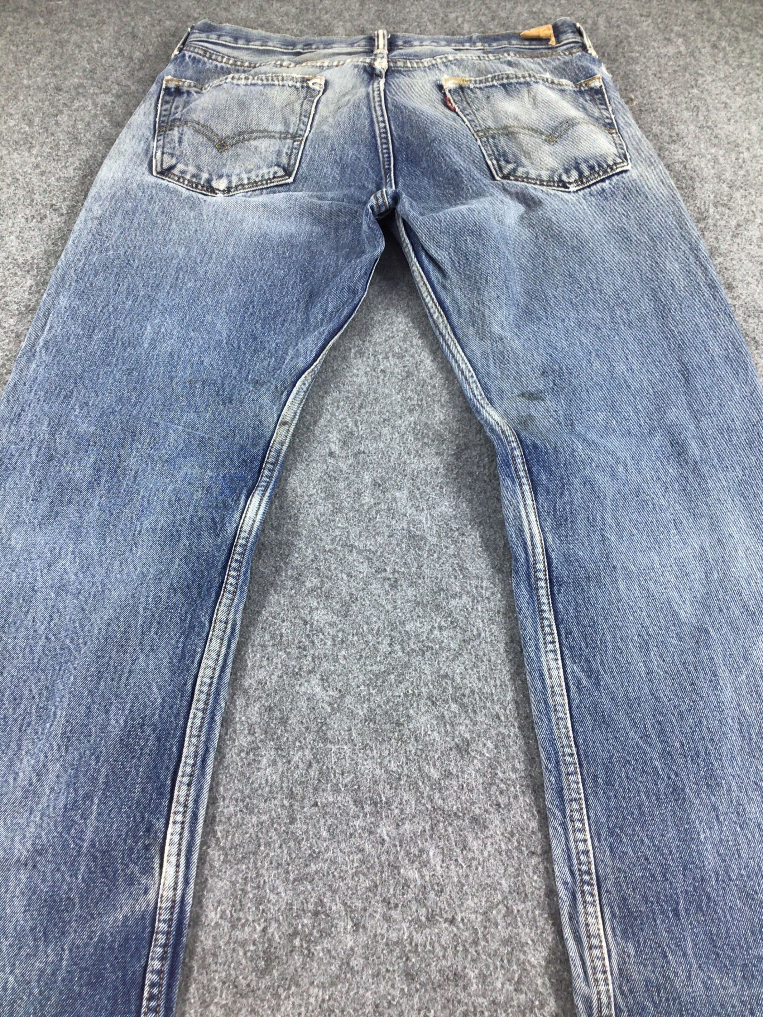 Levi's Distress Vintage Levis 505 Jeans Faded Blue Denim -J512 Size US 33 - 4 Thumbnail