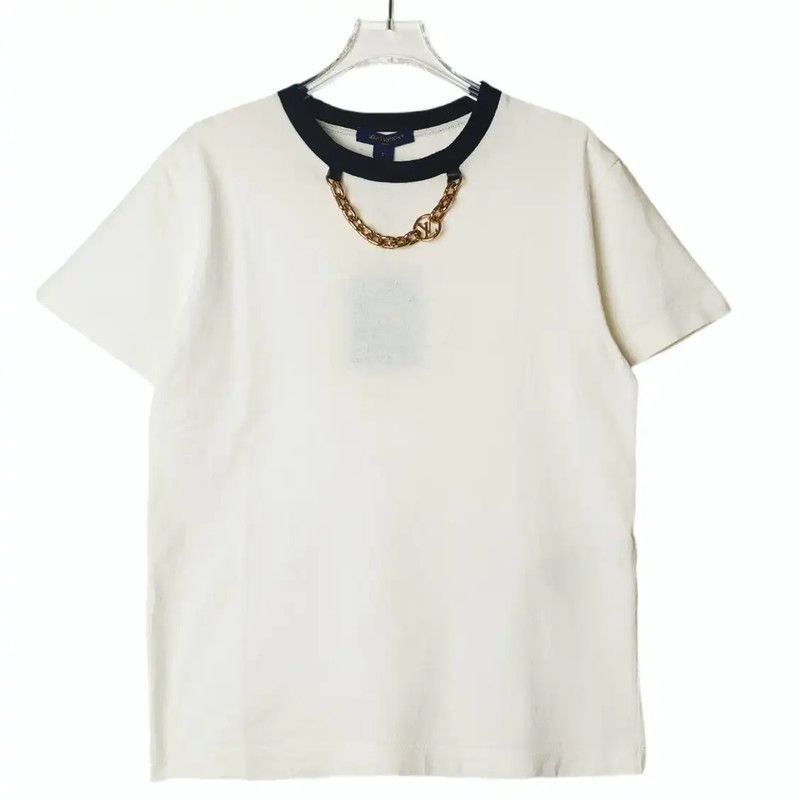 Louis Vuitton Louis Vuitton Women's White Cotton T-Shirt 0089 Size S / US 4 / IT 40 - 1 Thumbnail