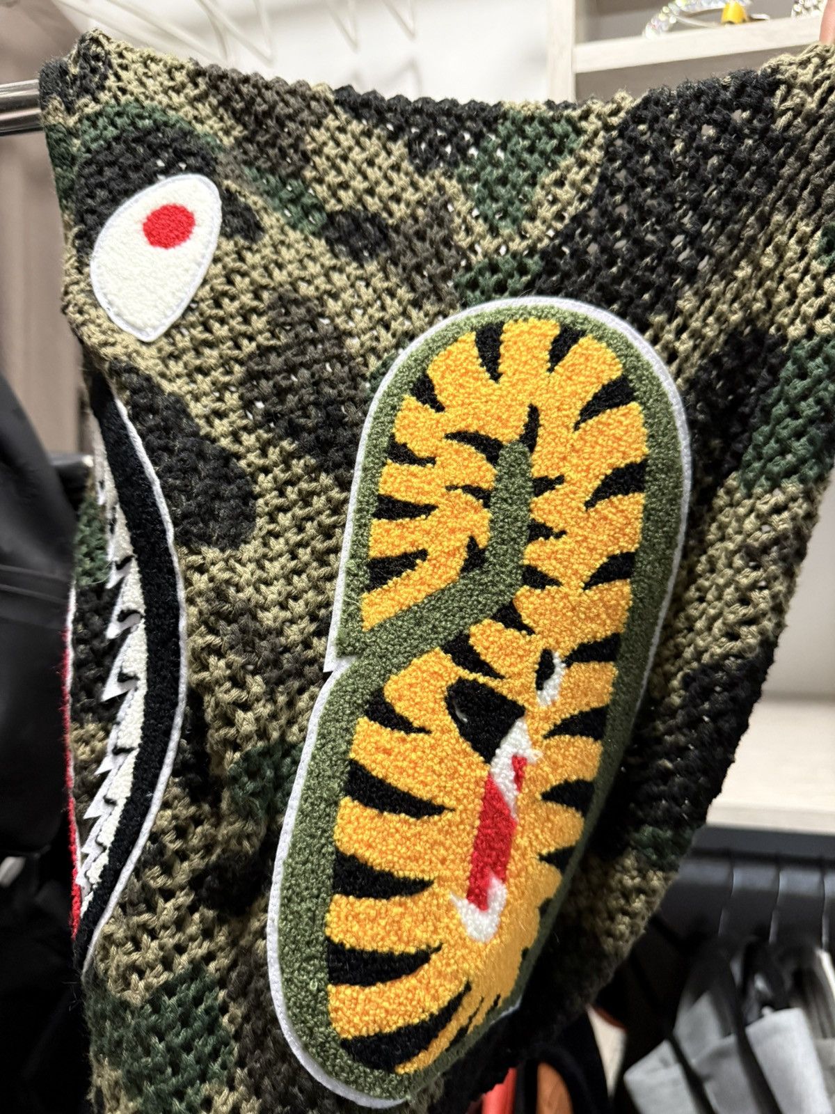 Bape Bathing Ape Crochet Knit 1st Camo BAPE Full Zip Hoodie Size US L / EU 52-54 / 3 - 3 Thumbnail