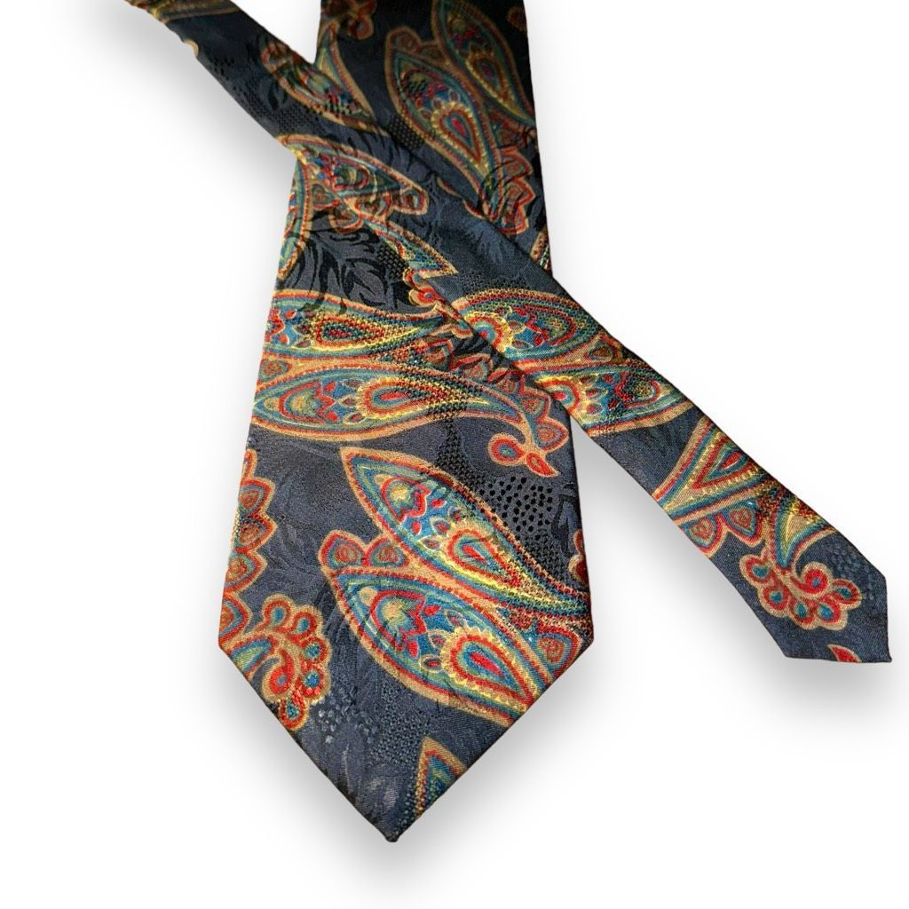 Aquascutum Aquascutum of London Navy Paisley Hand Finished in London Ti Size ONE SIZE - 1 Thumbnail