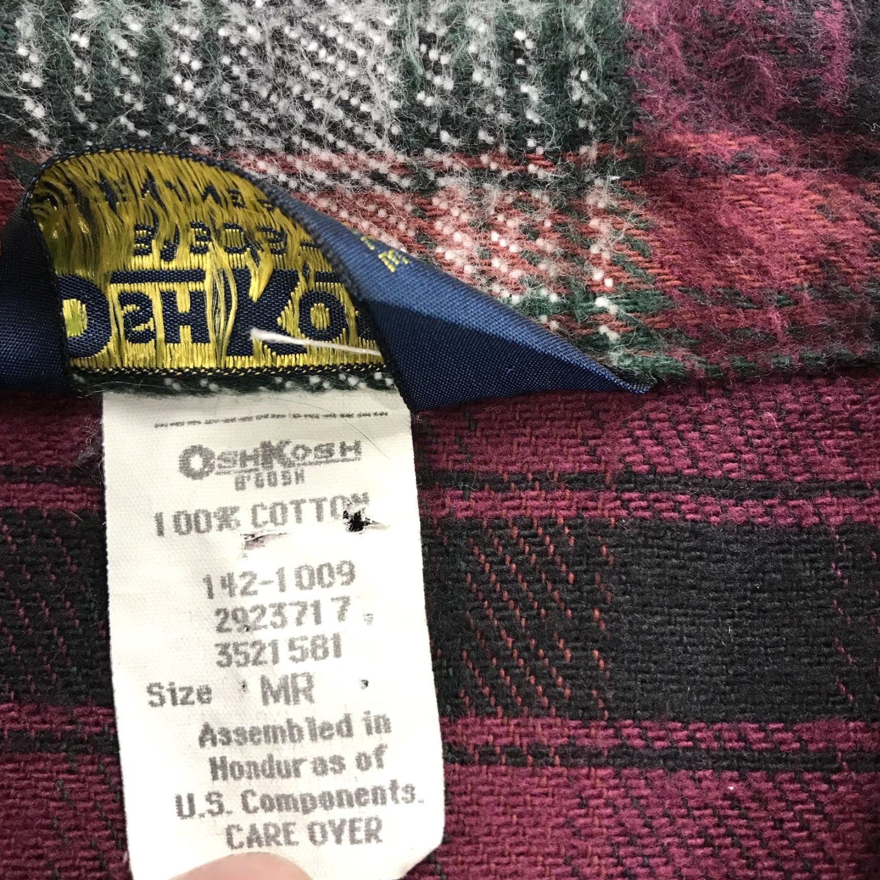 Vintage VINTAGE OshKosh B'gosh Shirt Mens M Red 90s Heavyweight Plaid Button-Up Cotton Flannel Workwear Size US M / EU 48-50 / 2 - 5 Thumbnail