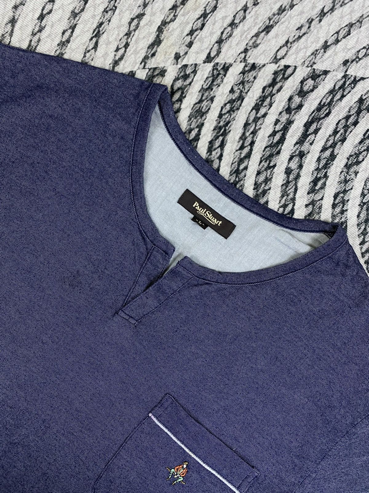 Paul Stuart Vintage Paul Stuart Small Logo Embroidered Shortsleeve Shirt Size US L / EU 52-54 / 3 - 5 Thumbnail