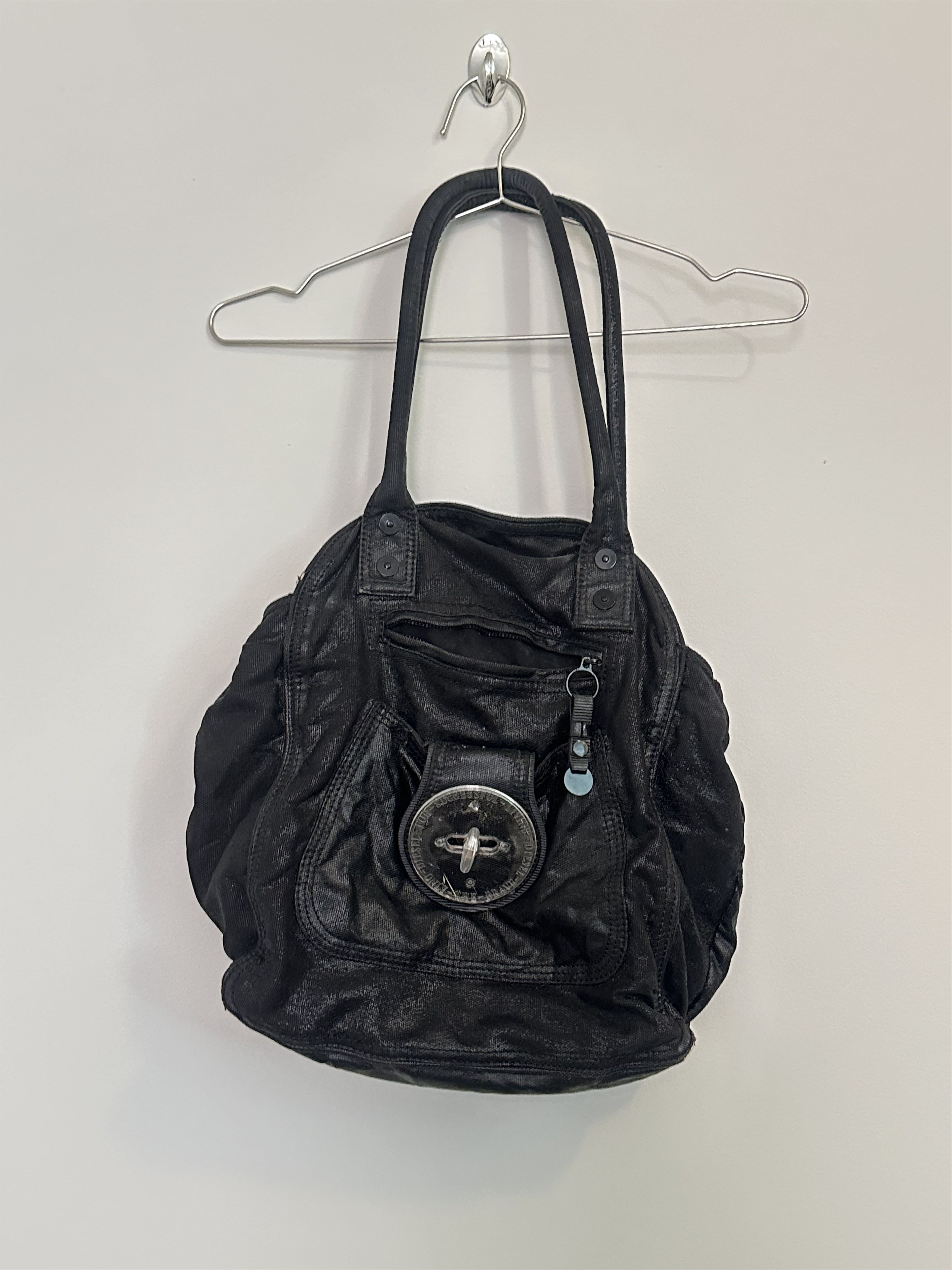Rare DIESEL Grunge Bag Turnlock Y2K Leather Hobo Bag