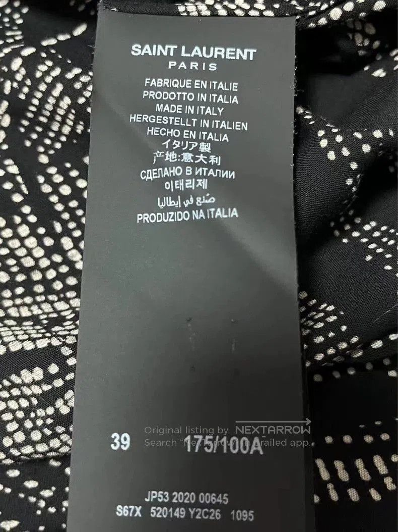 Saint Laurent Paris Saint Laurent Palm Tree Print Casual Shirt. Size US XS / EU 42 / 0 - 6 Thumbnail