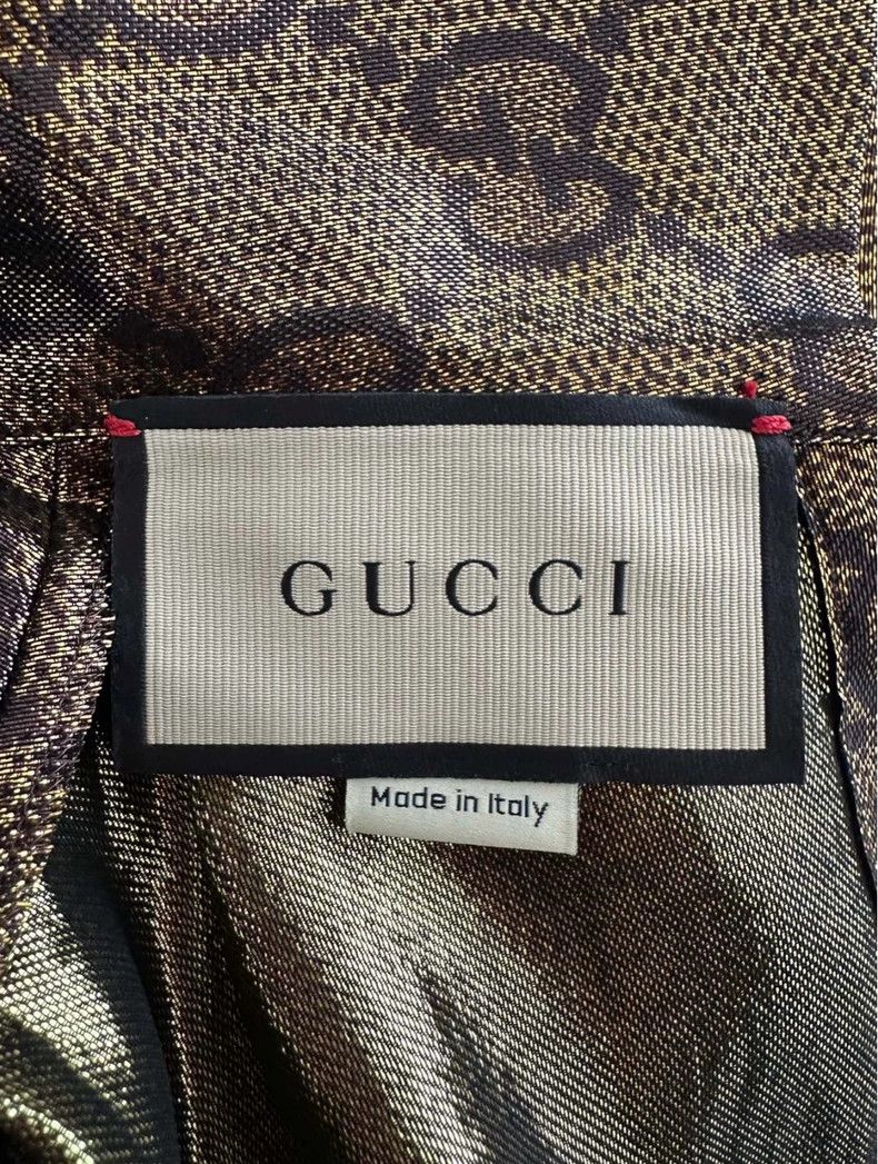 Gucci Gucci SS24 Logo pattern full-print long-sleeved dress Size S / US 4 / IT 40 - 8 Thumbnail
