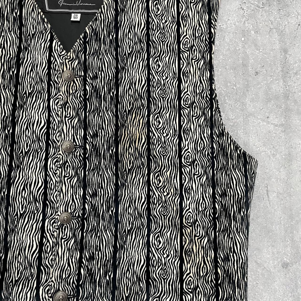 Versus Vintage 90s Versus Gianni Versace Viscose Blend Vest IT 36 Size 36S - 14 Thumbnail