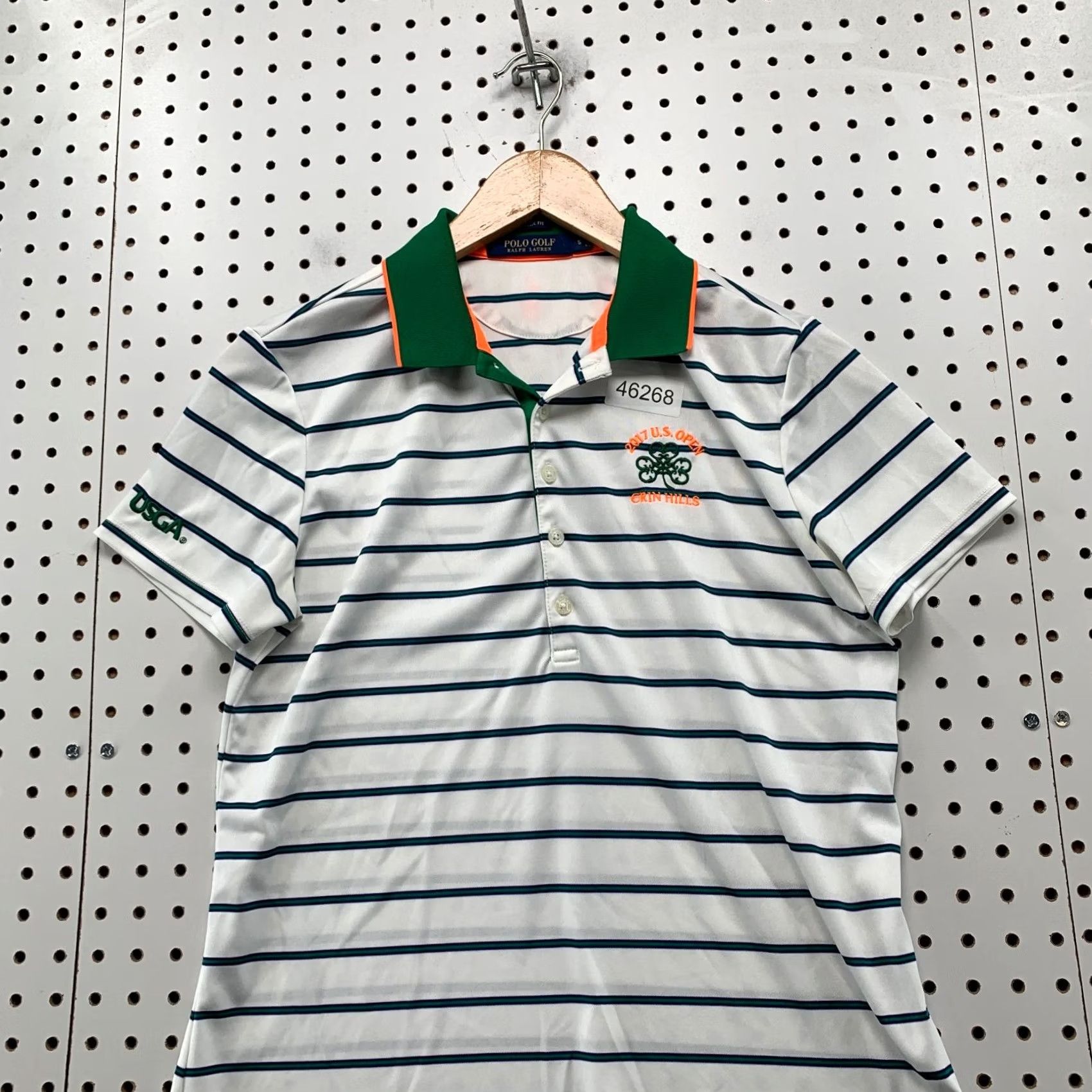 Polo Ralph Lauren Polo Ralph Lauren Shirt Mens S White Open Green Striped Erin Hills Size US S / EU 44-46 / 1 - 2 Thumbnail