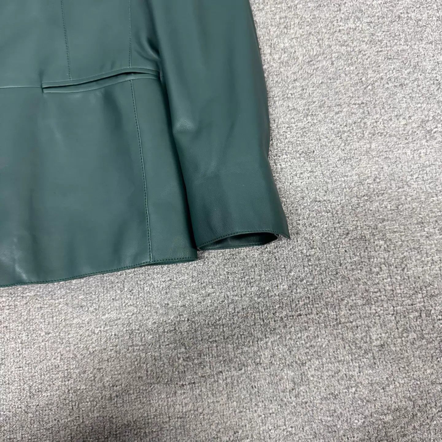 Hermes Hermes Emerald Green Leather Blazer 42 (99 New) Size M / US 6-8 / IT 42-44 - 3 Thumbnail