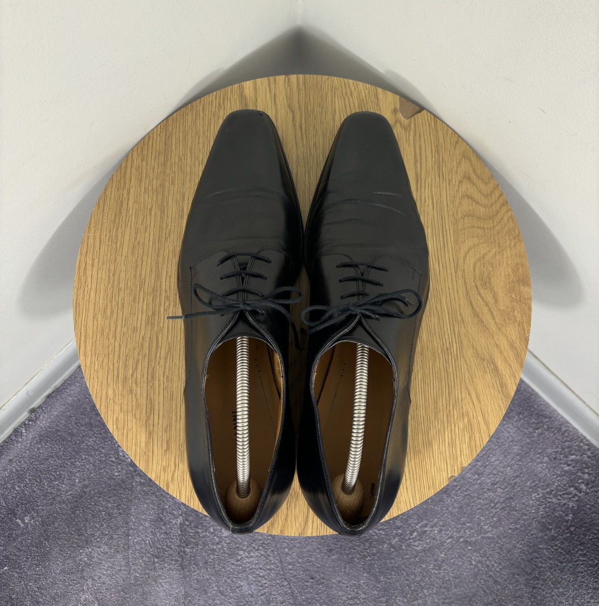 Magnanni Magnanni Men’s Black Leather Cap Toe Oxford Dress Shoes Size US 12 / EU 45 - 16 Thumbnail