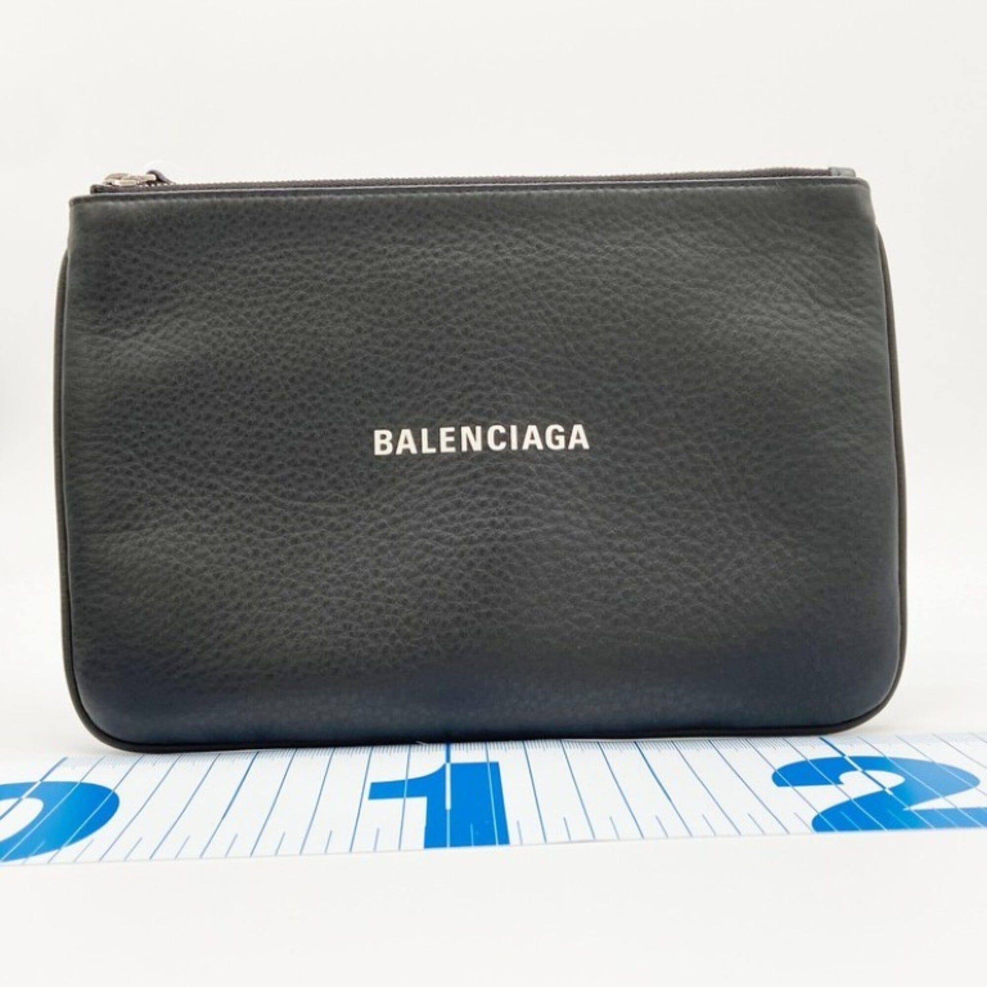 Balenciaga BALENCIAGA Everyday Pouch 551992 Bag, Black Leather, Men's & Women's Size ONE SIZE - 1 Thumbnail