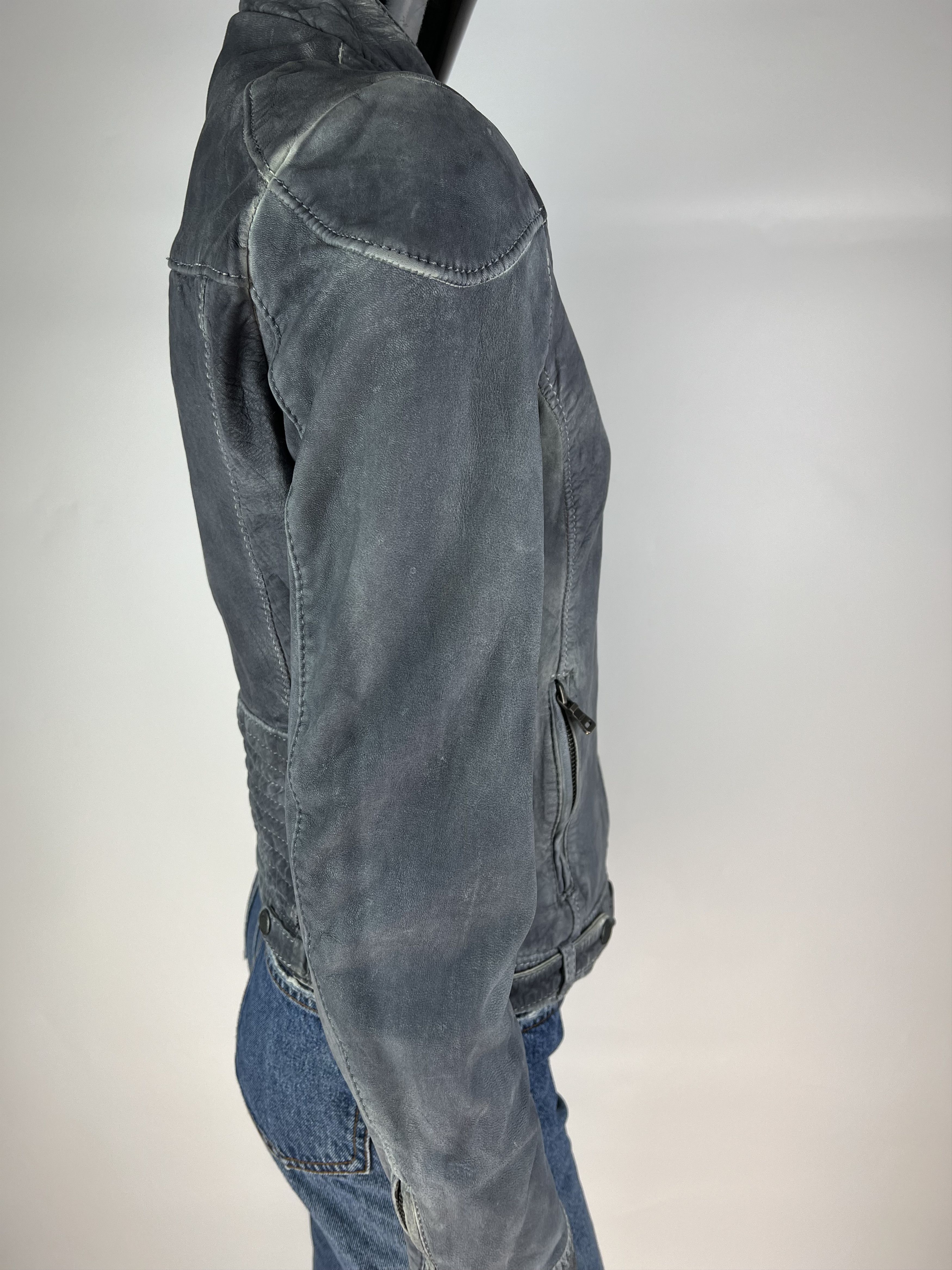 Gypsy Gipsy Women's Gray Leather Jacket Size S Size S / US 4 / IT 40 - 5 Thumbnail