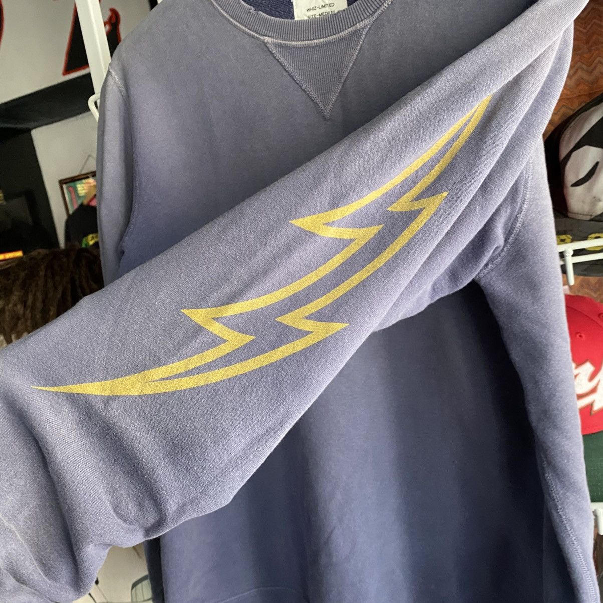 WHIZ LIMITED 09AW Faded Wash Crewneck Sweatshirt w/ Lightning Bolt Crest Size US M / EU 48-50 / 2 - 9 Thumbnail