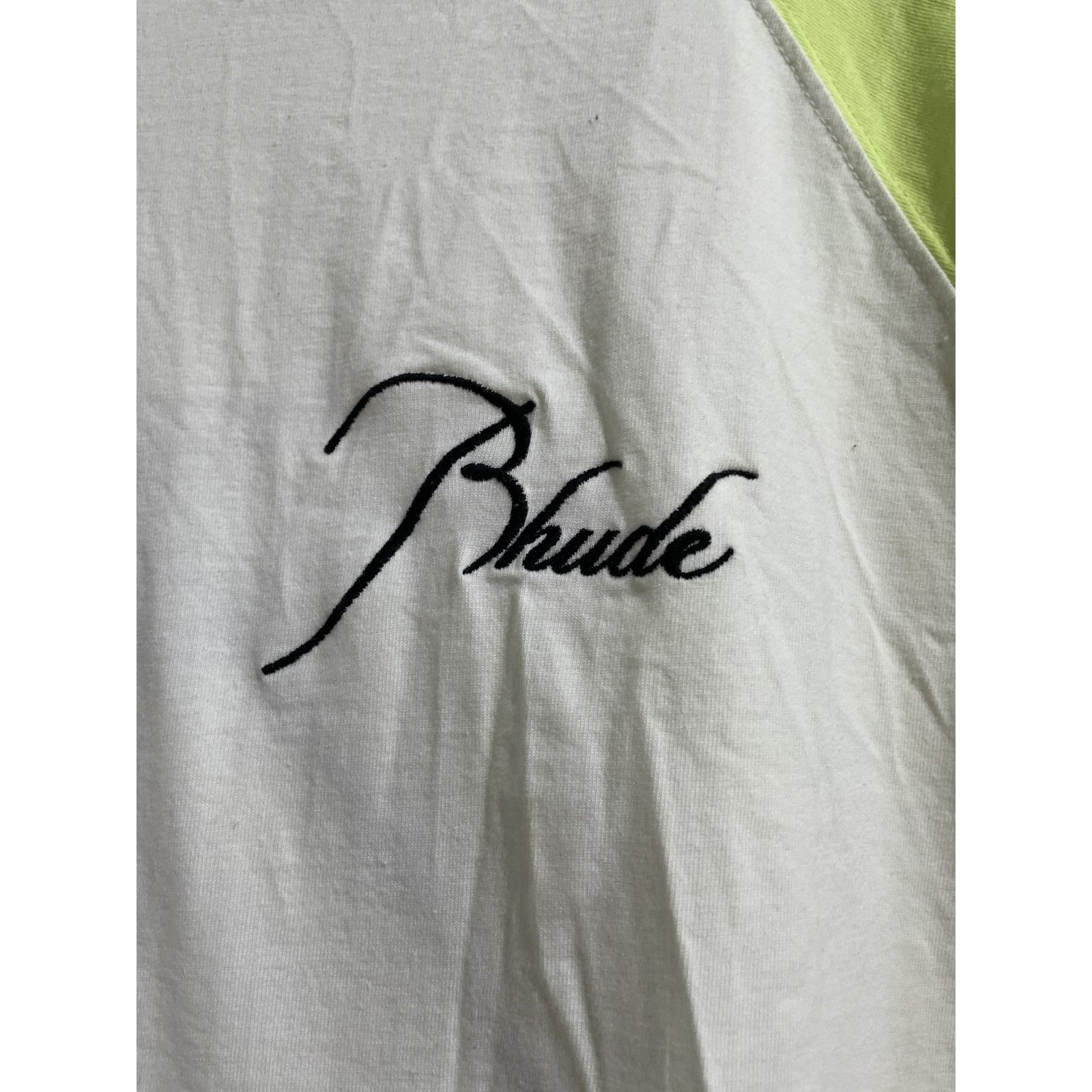 Rhude RHUDE LOGO EMBROIDERED NEON YELLOW TEE SIZE XL PREOWNED Size US XL / EU 56 / 4 - 2 Thumbnail
