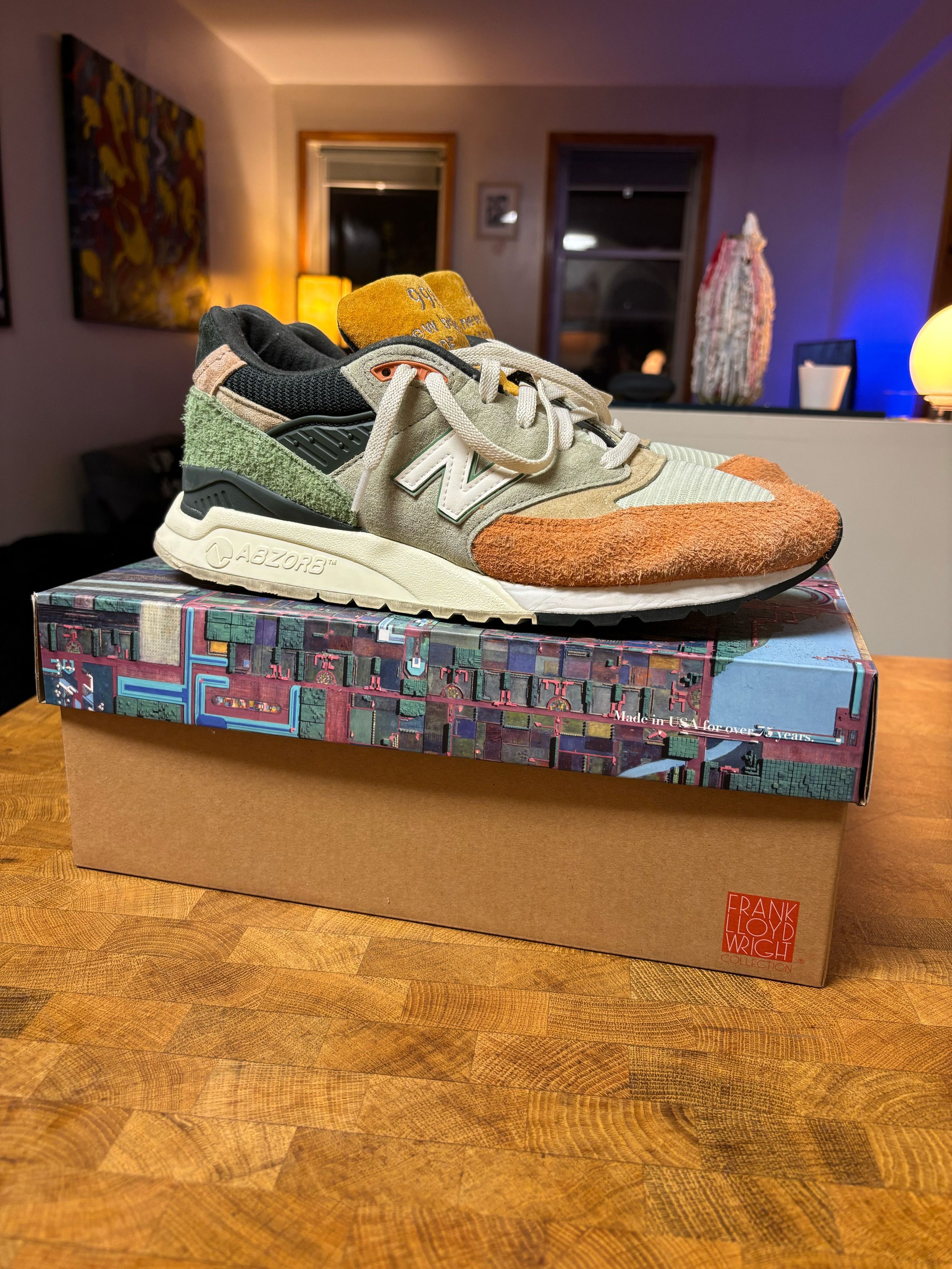 Kith × New Balance Kith x New Balance MiUSA 998 ‘Frank Lloyd Wright’ Apricot Size US 10.5 / EU 43-44 - 1 Thumbnail