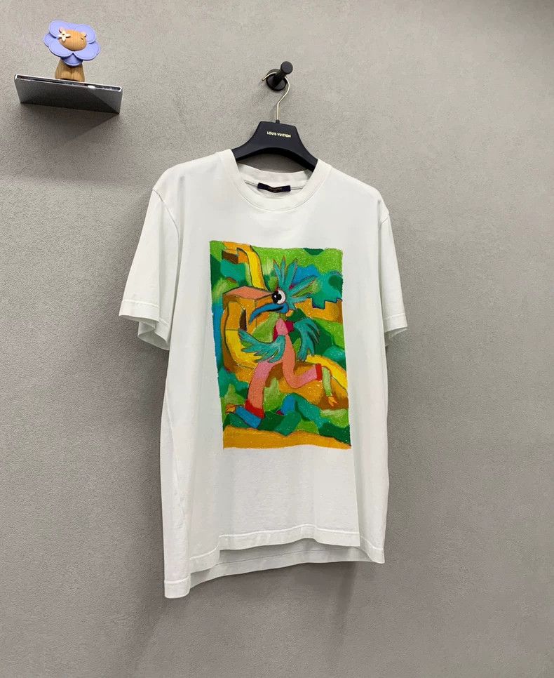 Louis Vuitton Louis Vuitton White graffiti short sleeves 2503-Nextarrow Size US M / EU 48-50 / 2 - 3 Thumbnail
