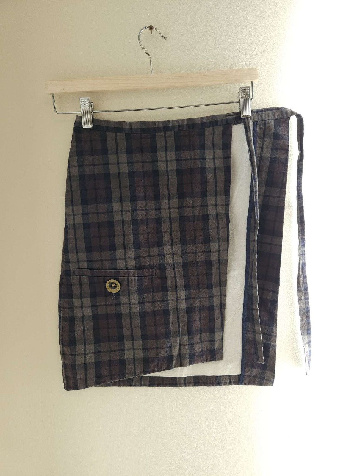 Vintage Rare Vintage Tie Wrap Skirt Cropped Pants Set By Whiplë Size 29" - 16 Thumbnail