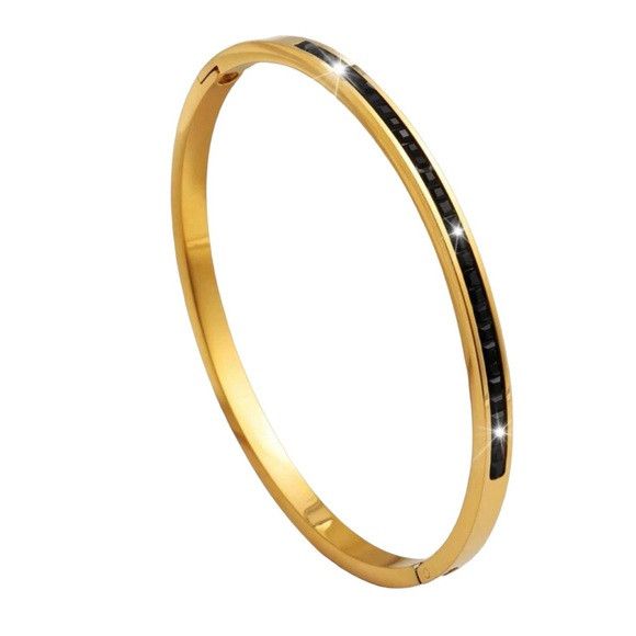 Other Women Stylish Stainless Steel Single Row Drill Bracelet Size ONE SIZE - 1 Thumbnail