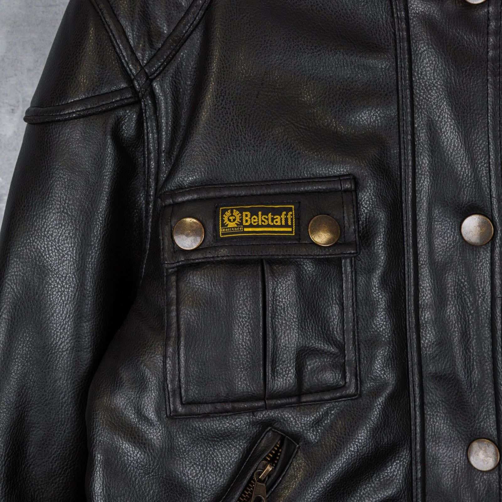 Belstaff Vintage belstaff black leather patch logo womens moto jacket Size S / US 4 / IT 40 - 9 Thumbnail