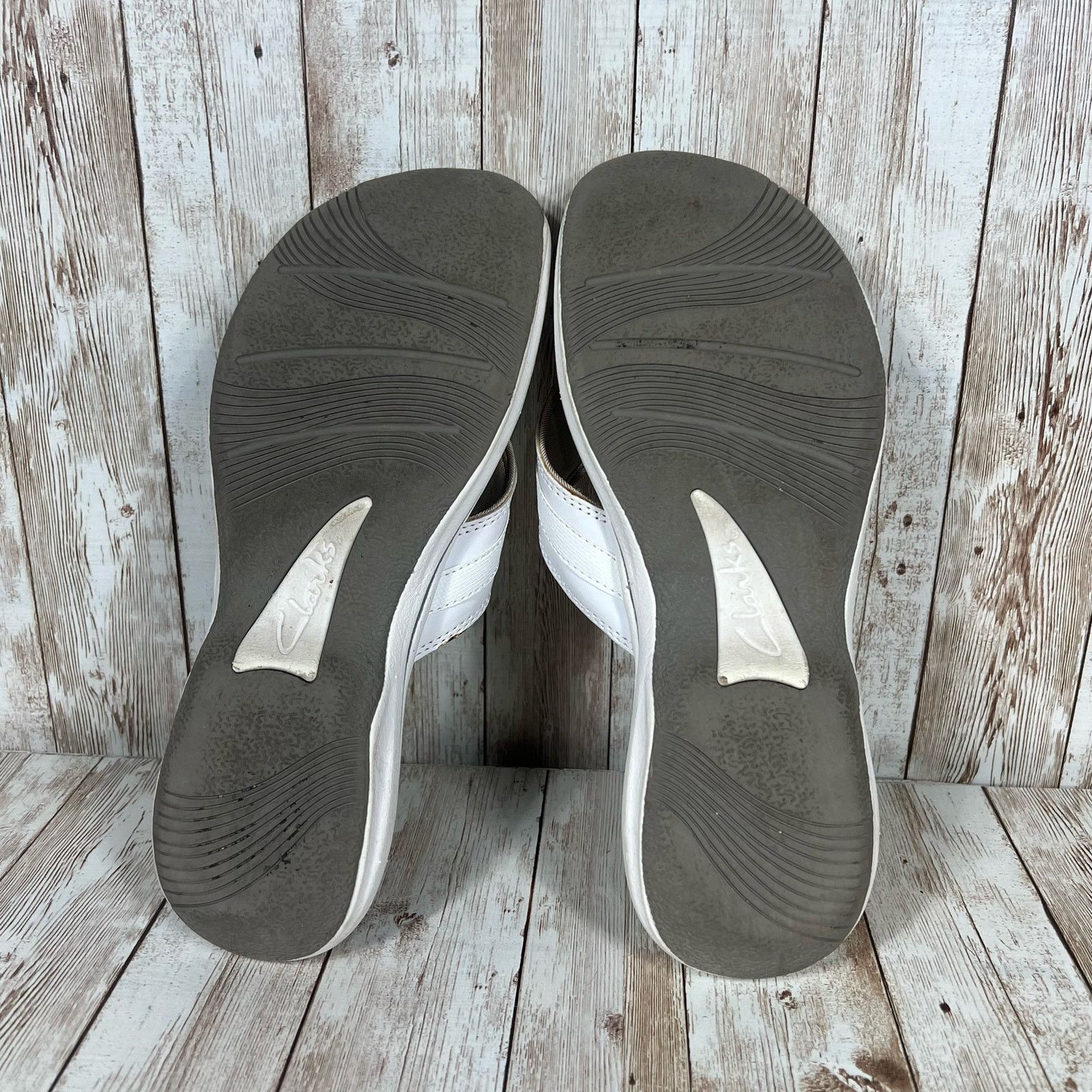 Clarks Clark’s cloudsteppers brinkle sandal white Womens 8 Size US 8 / IT 38 - 5 Thumbnail