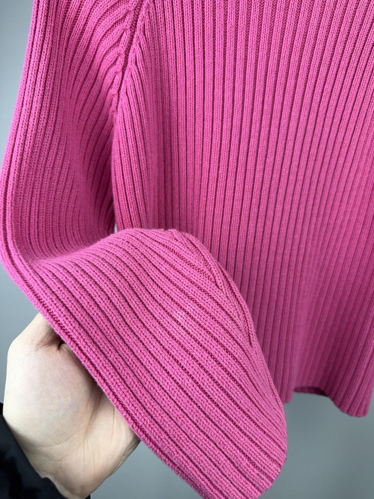 Lacoste 00s Luxury Vintage Lacoste Women’s Ribbed Zip Sweater Y2K Size S / US 4 / IT 40 - 16 Thumbnail