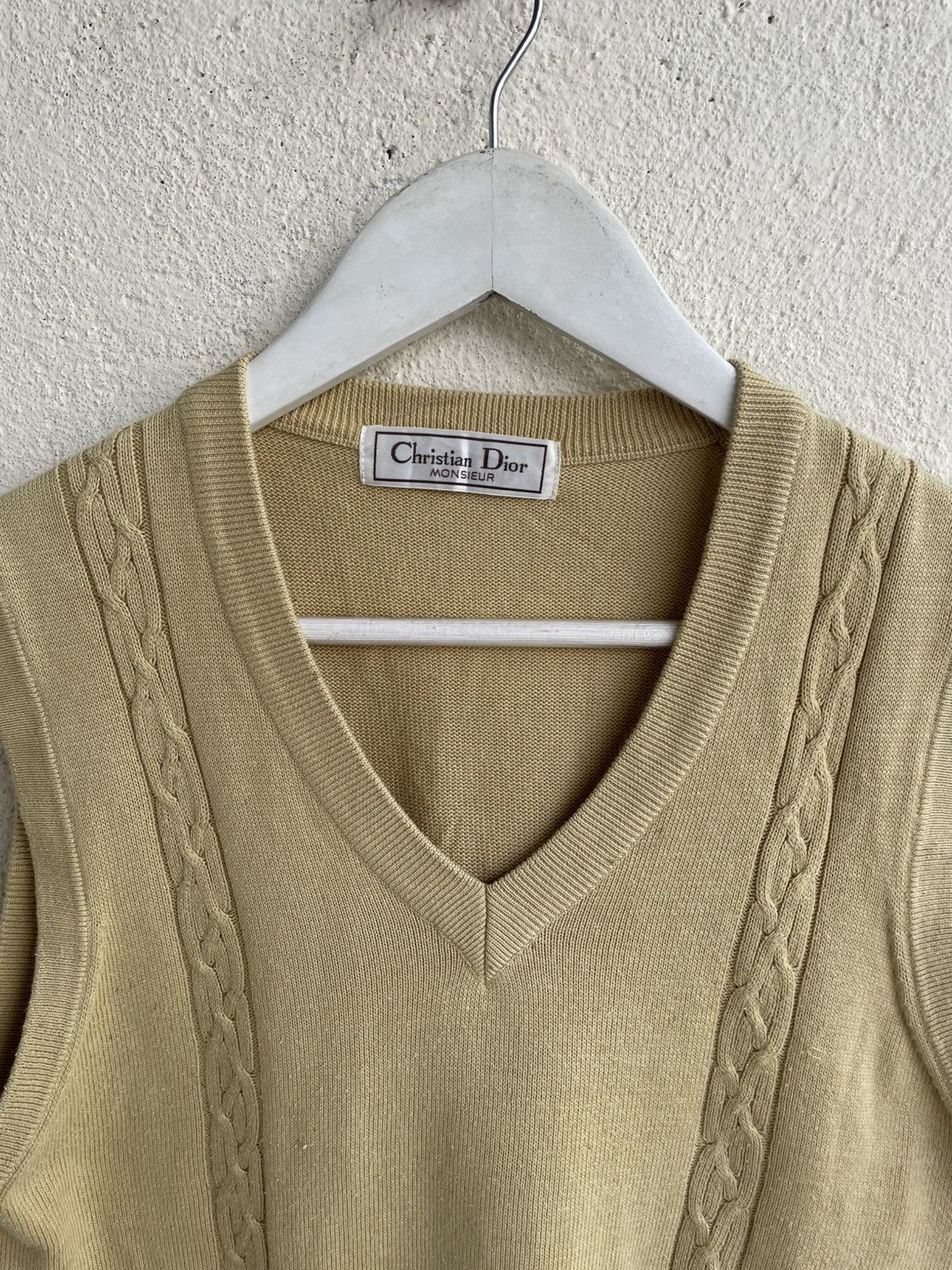 Dior Vintage Dior Knit Vest Ysl Cdg Burberry Y2K Streetwear Balma Size 44R - 2 Thumbnail