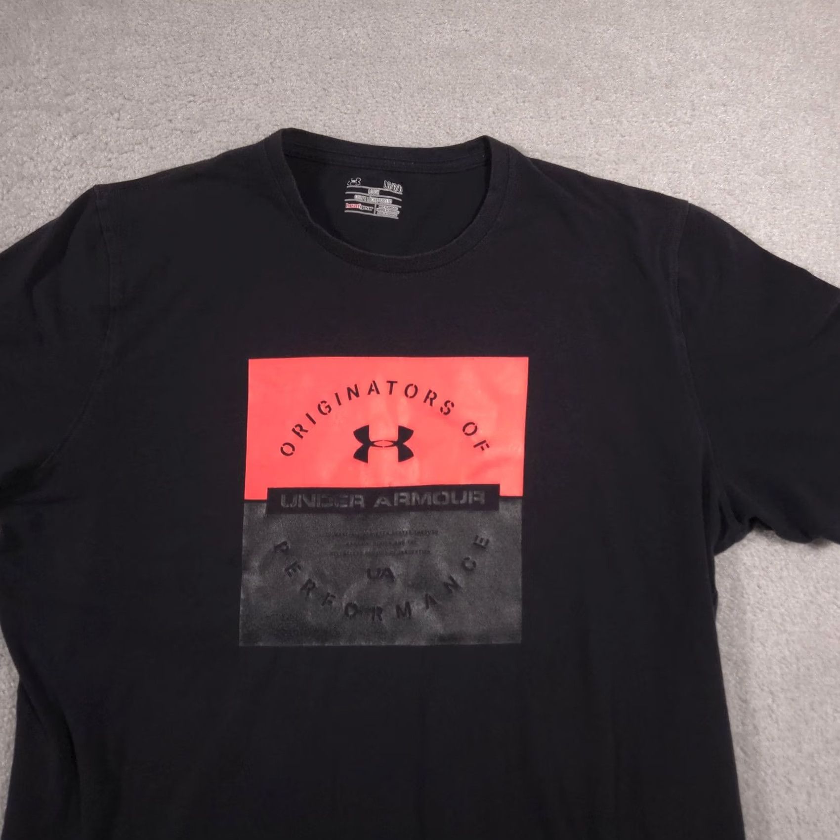 Under Armour Under Armour Shirt Mens Large Black Originators Of Performance Graphic Tee Loose Size US L / EU 52-54 / 3 - 3 Thumbnail