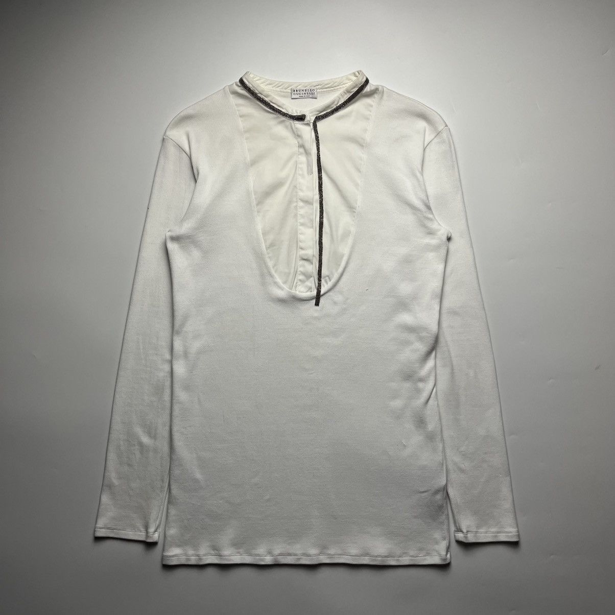 Brunello Cucinelli Brunello Cucinelli Monili Trim long-sleeve shirt Size XXL / US 16-18 / IT 52-54 - 1 Thumbnail