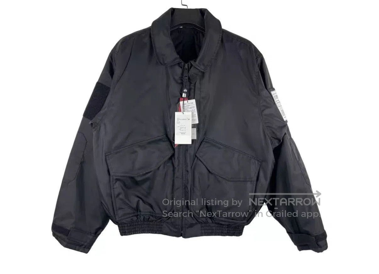 N.Hoolywood Black Bomber Jacket with Zip Front and Pockets. Size US S / EU 44-46 / 1 - 1 Thumbnail