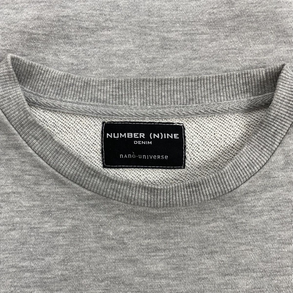 Number (N)ine 2000s Number (N)ine Spell Out Logo Pocket Sweatshirt Grey Size US M / EU 48-50 / 2 - 8 Thumbnail
