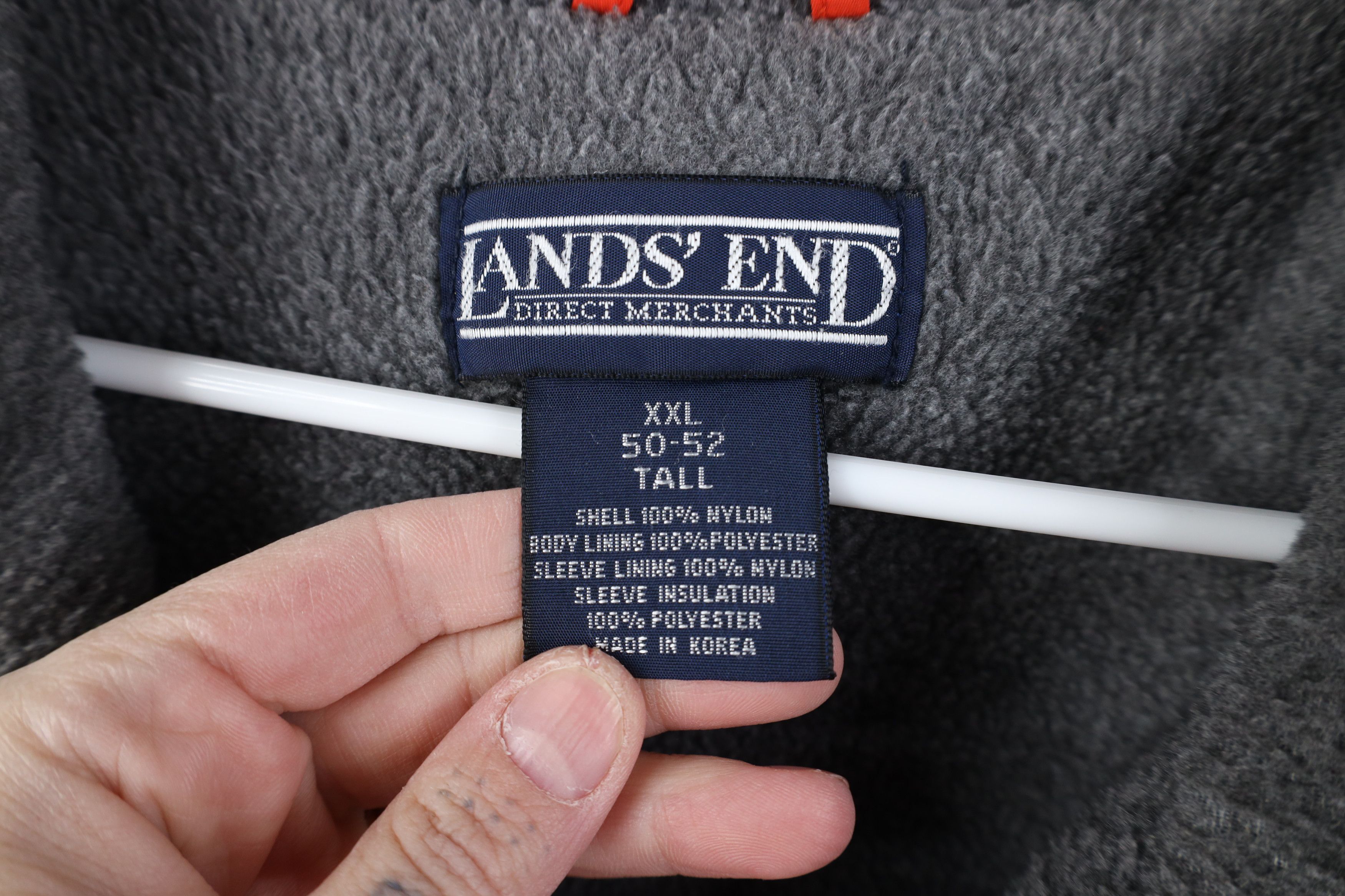 Lands' End Vintage 90s Lands End Fleece Lined Full Zip Jacket Orange Size US XXL / EU 58 / 5 - 5 Thumbnail