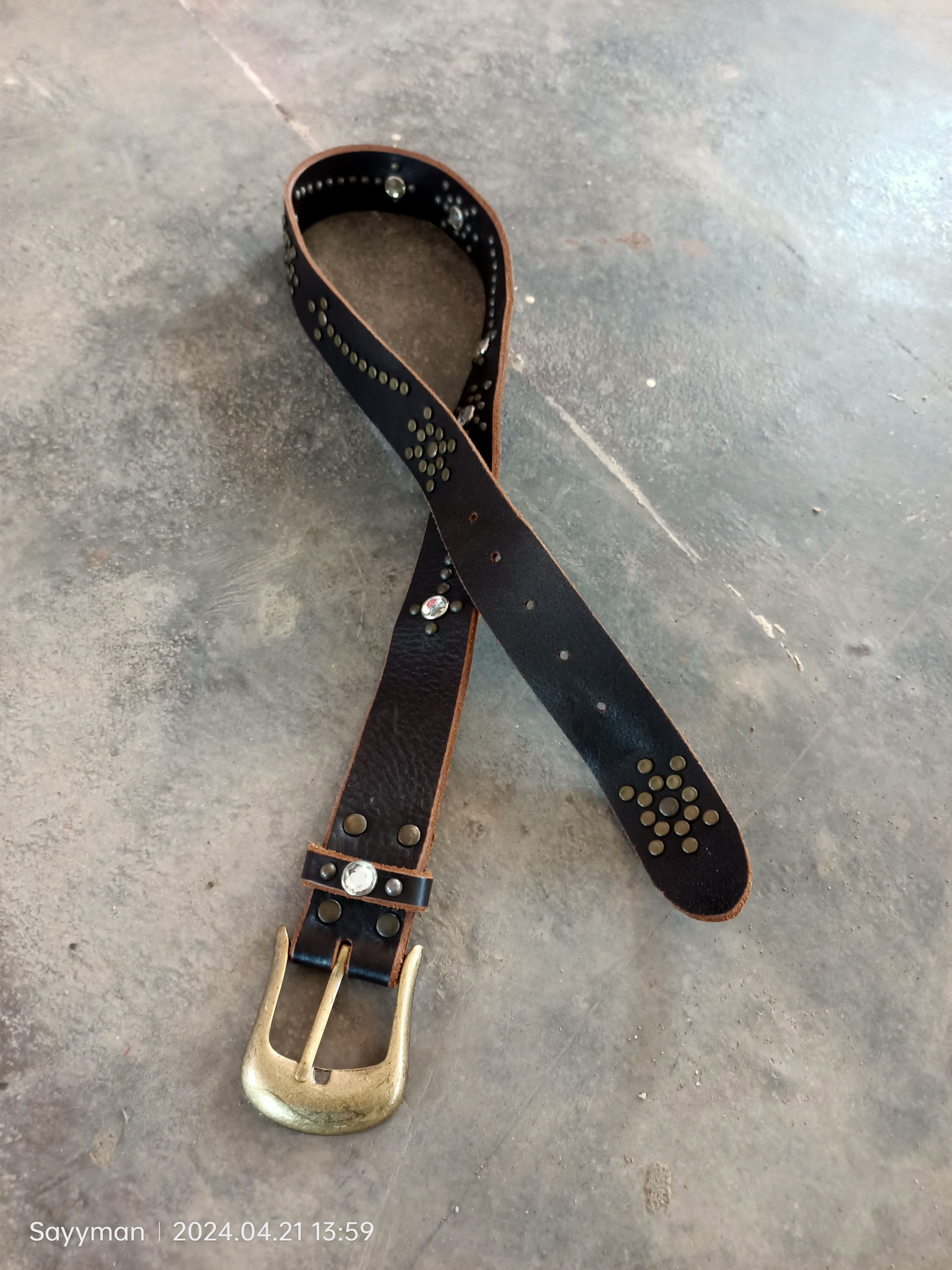 Hysteric Glamour × Japanese Brand Japan Studed jewel gemstones metal leather navajo disco belt Size ONE SIZE - 4 Thumbnail