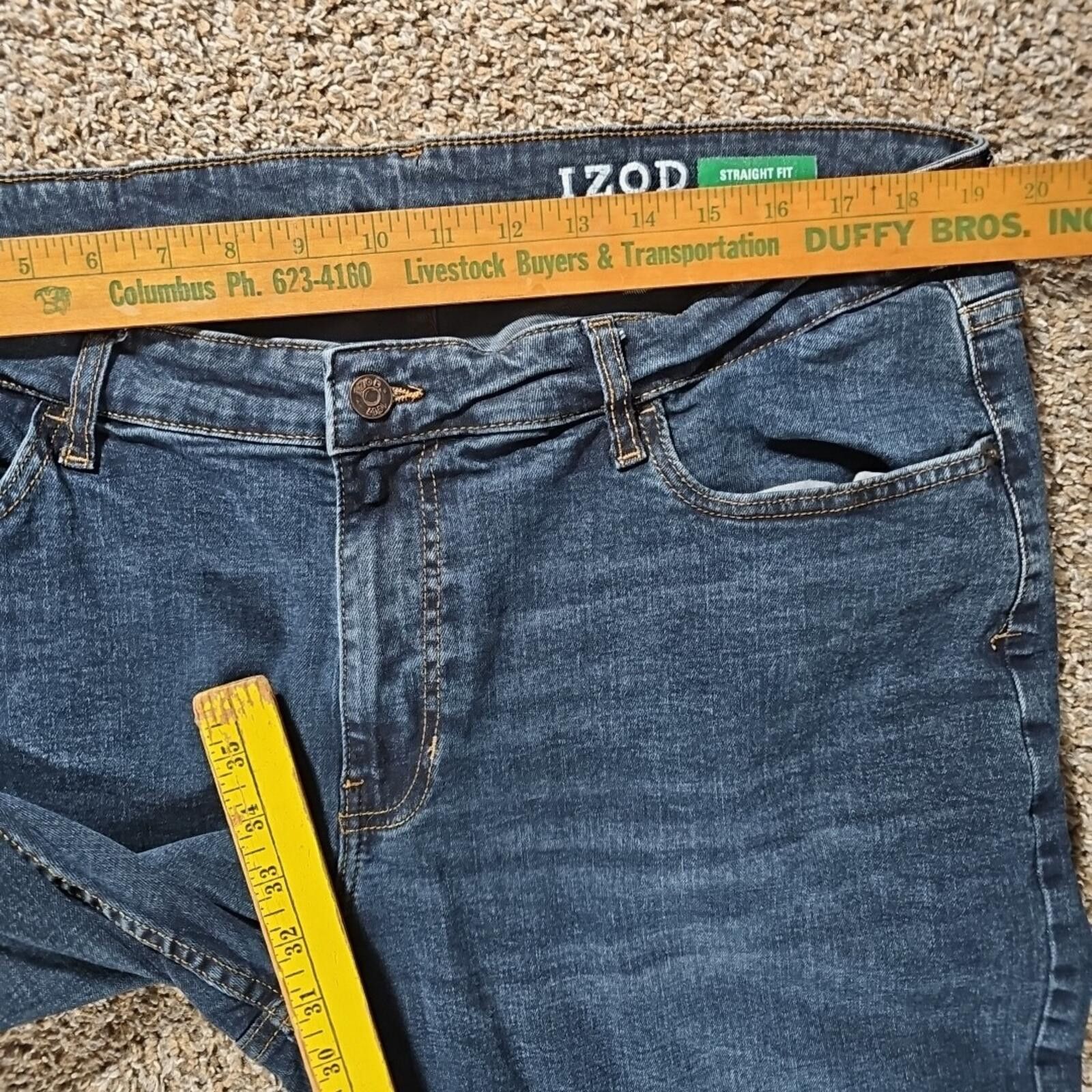 Izod IZOD Straight Fit Blue Jeans 40x32 Size US 40 / EU 56 - 4 Thumbnail