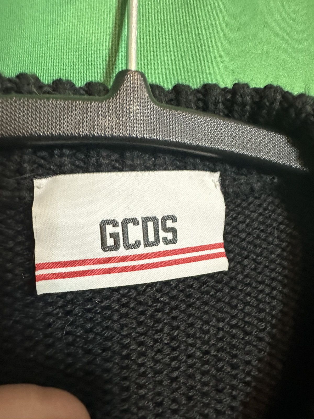 GCDS FUCK jacquard cherry thick knit black logo sweater NWT Size US M / EU 48-50 / 2 - 11 Thumbnail