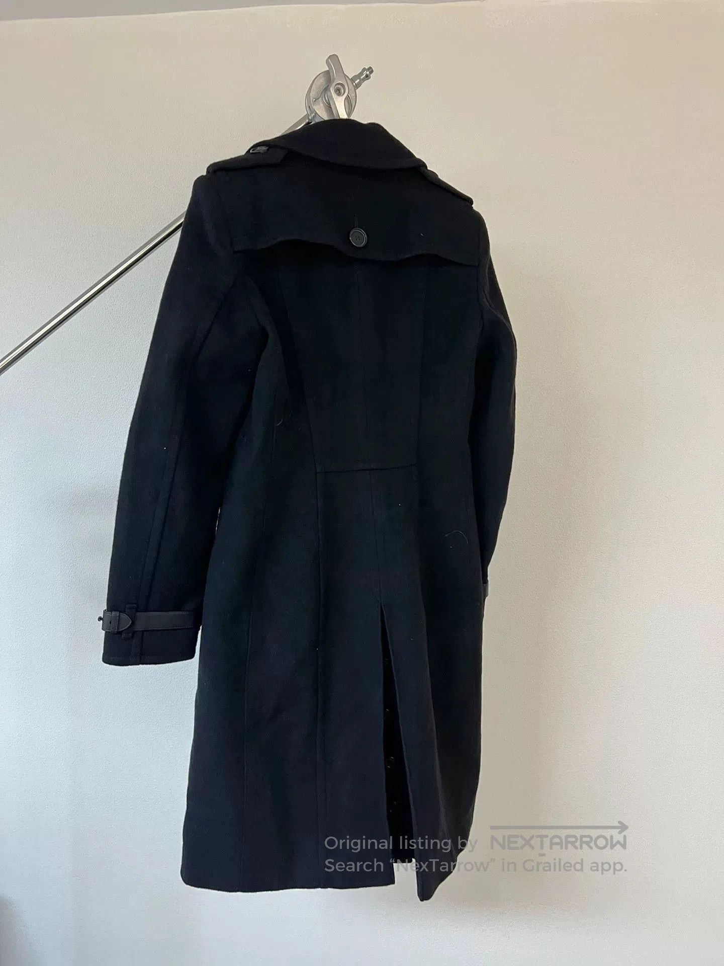 Burberry Burberry Wool Coat with Leather Details. Size S / US 4 / IT 40 - 7 Thumbnail