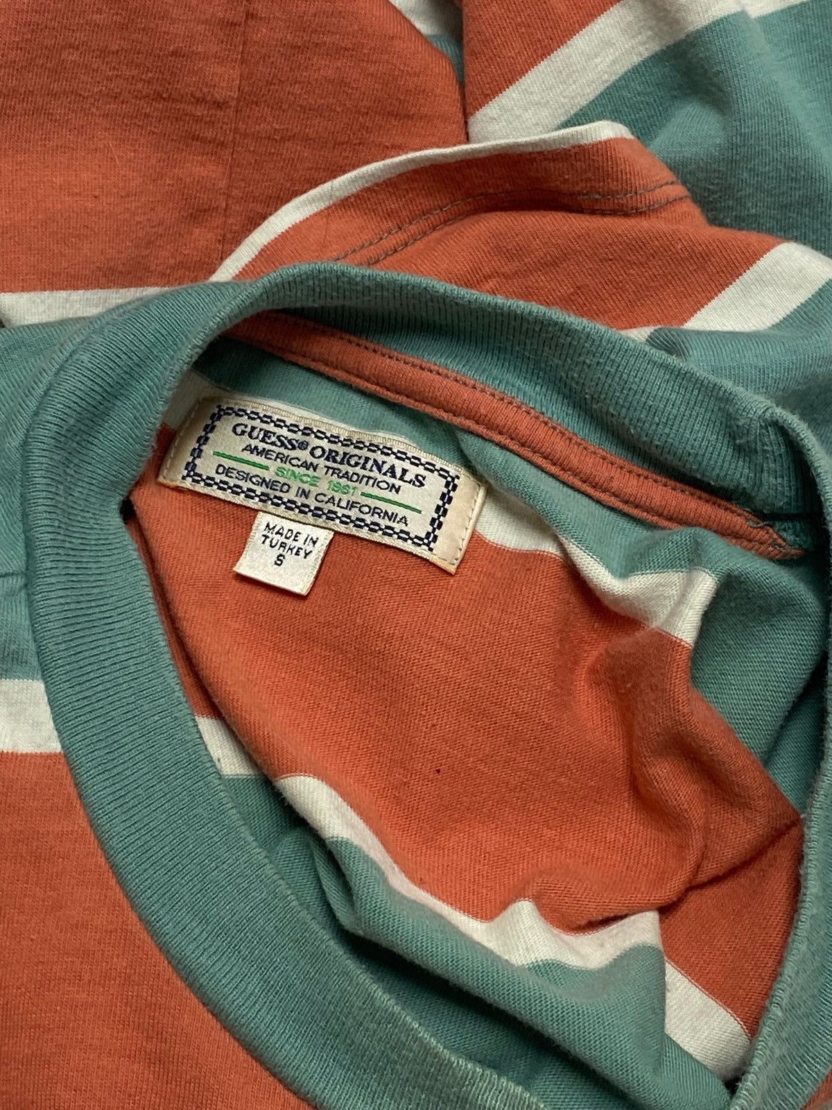 Guess Vintage GUESS Striped T Shirt Size US S / EU 44-46 / 1 - 3 Thumbnail
